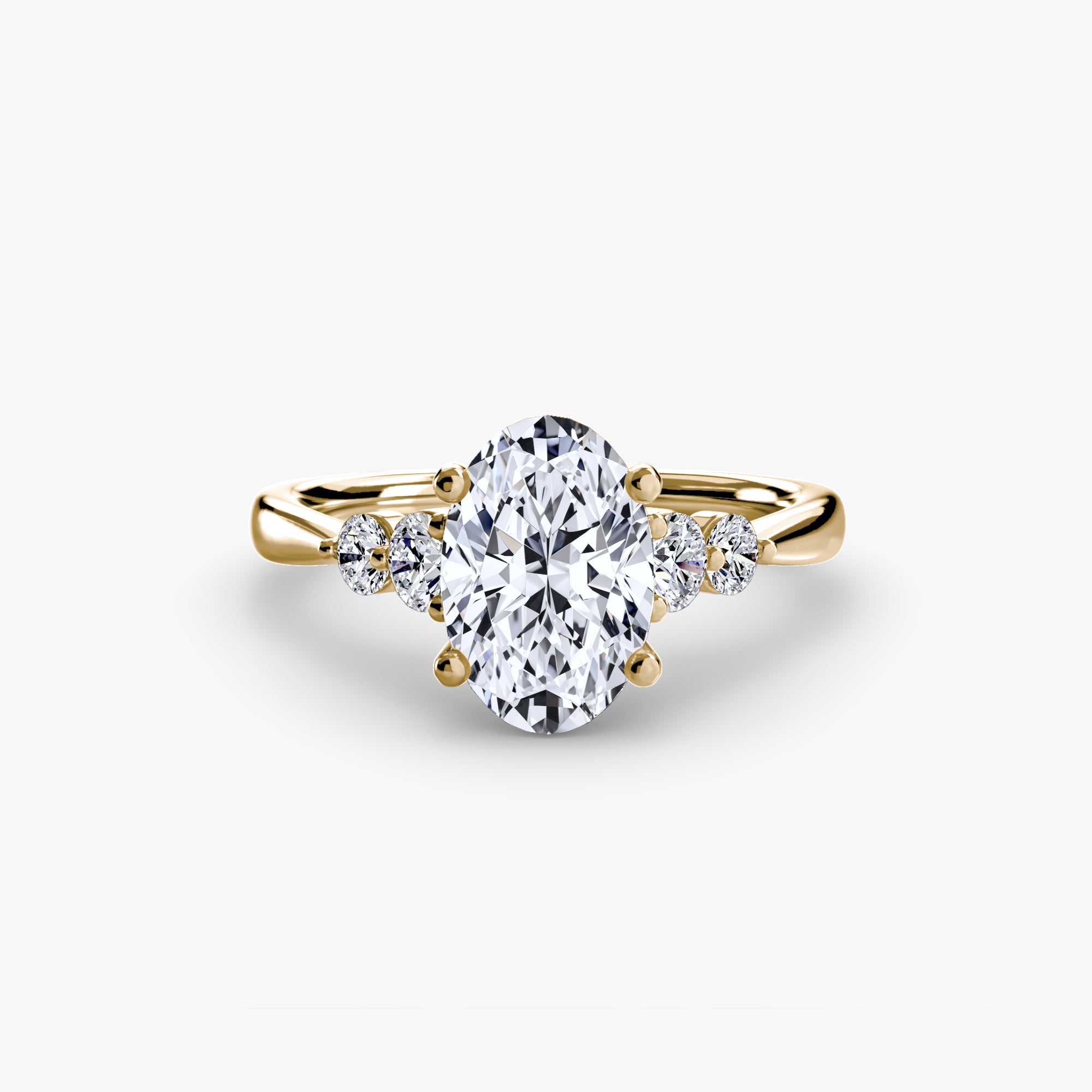 Solitaire with Shoulder Accents 2 - Prestige Stones