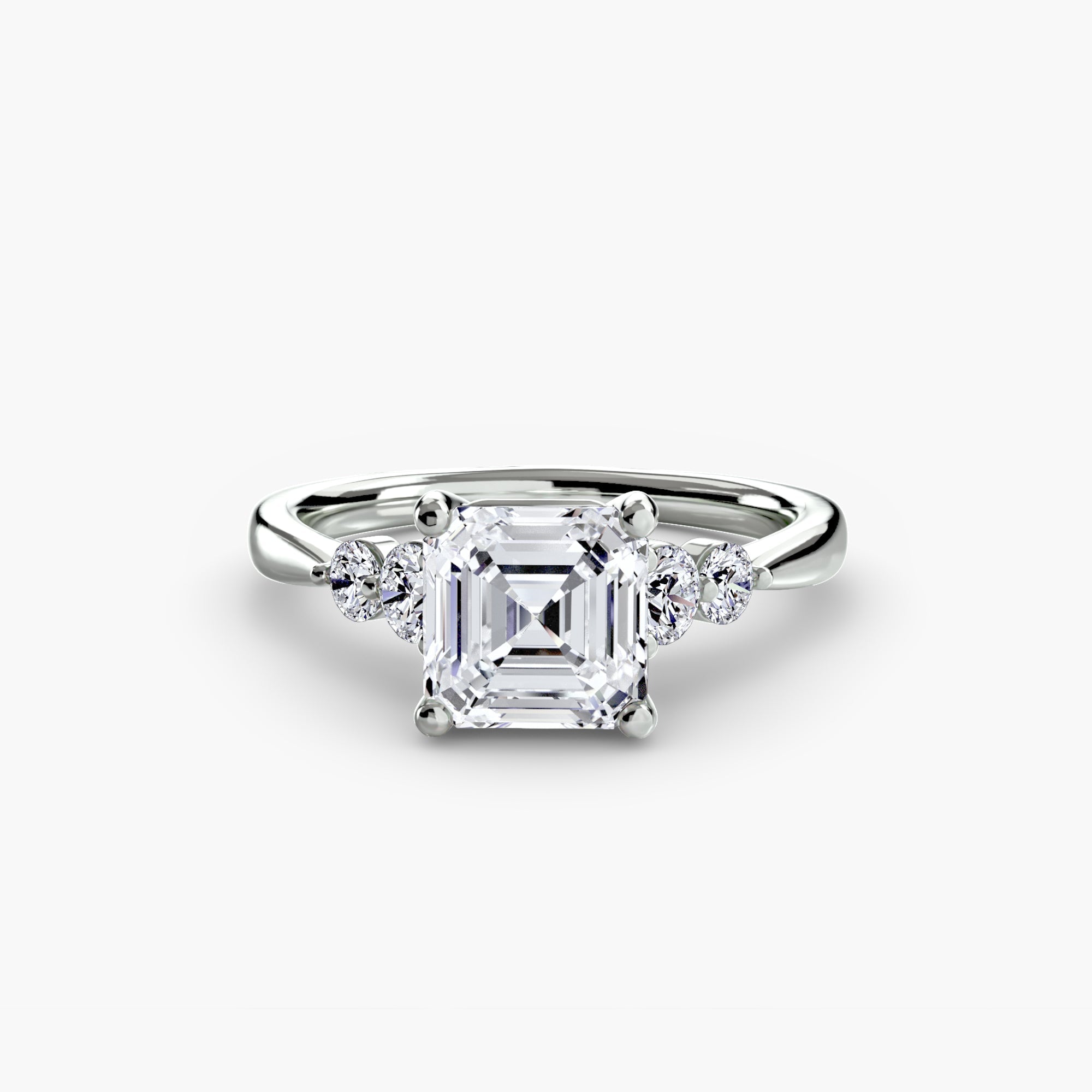 Solitaire with Shoulder Accents 2 - Prestige Stones