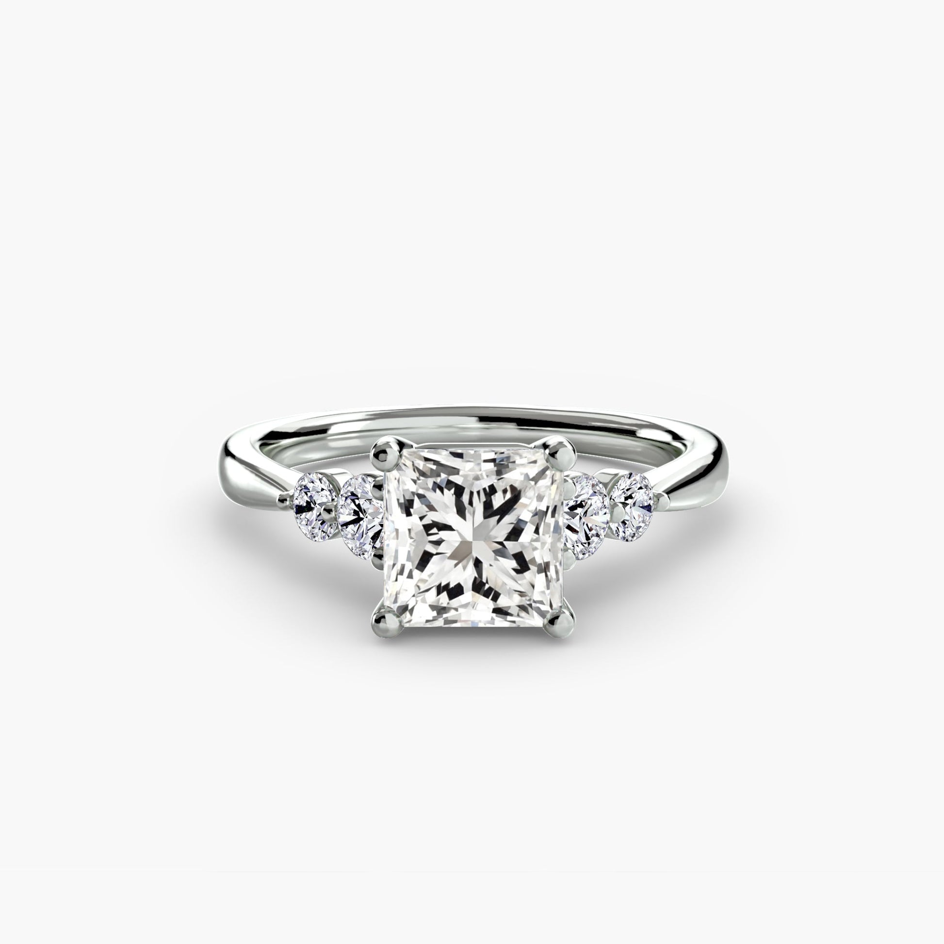 Solitaire with Shoulder Accents 2 - Prestige Stones