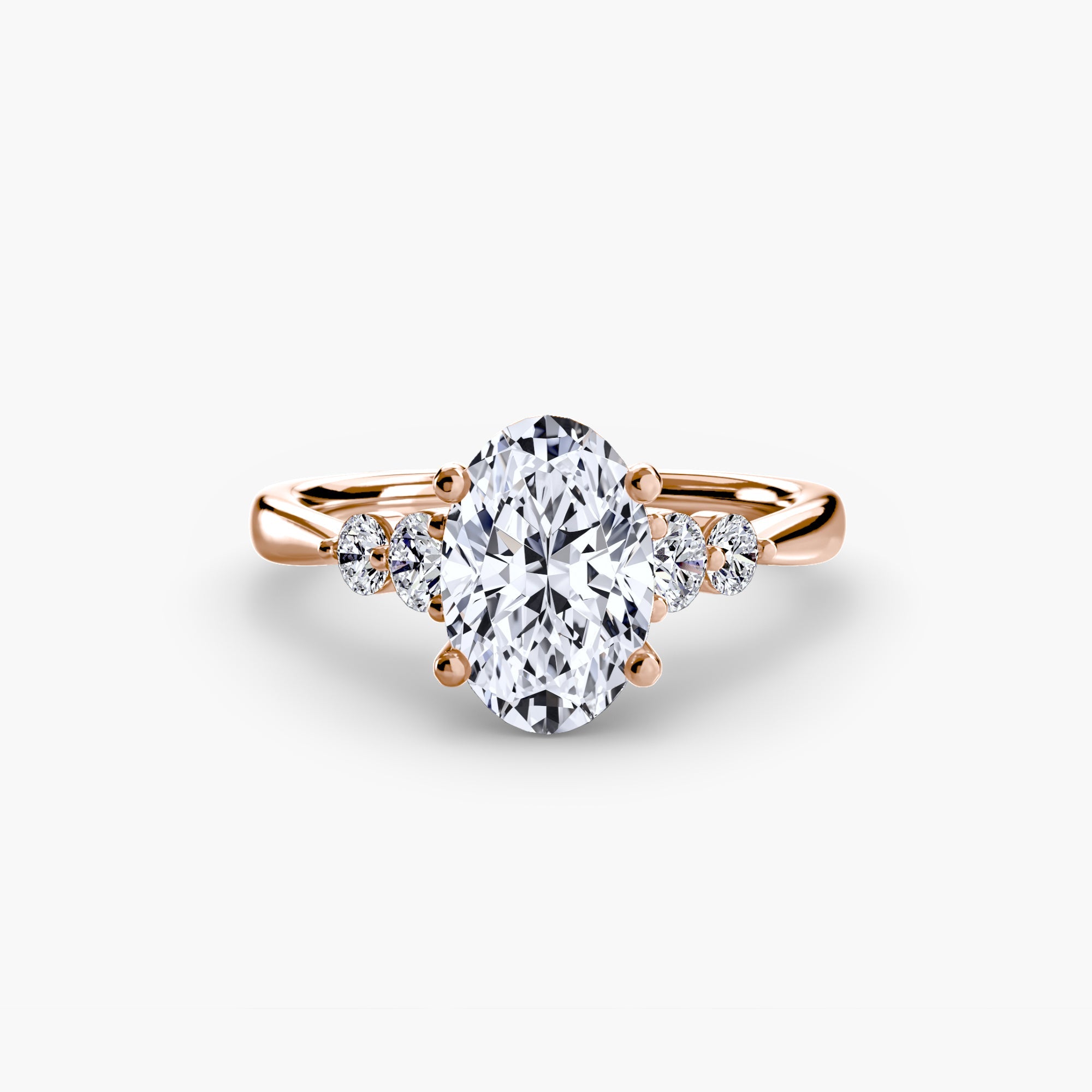 Solitaire with Shoulder Accents 2 - Prestige Stones