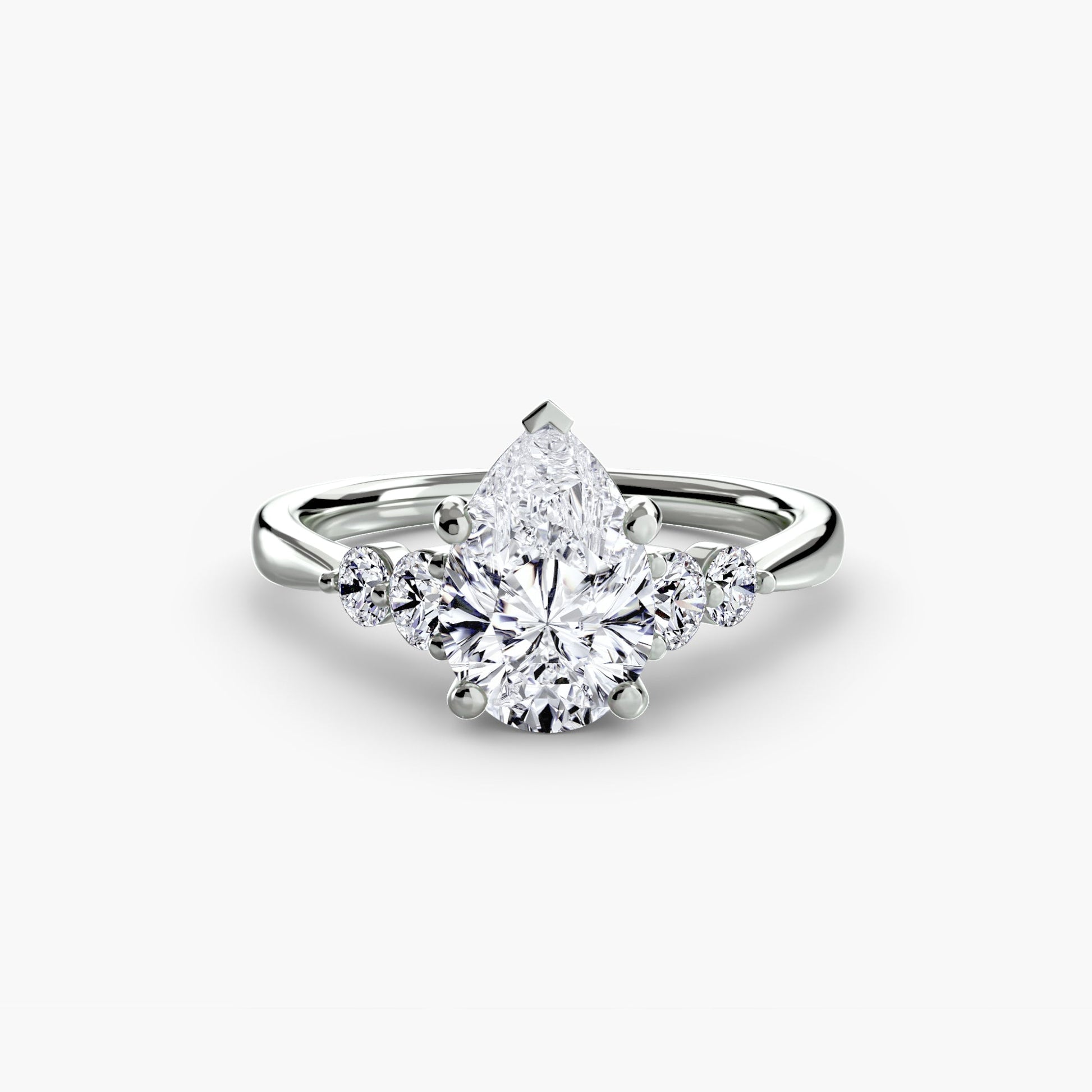 Solitaire with Shoulder Accents 2 - Prestige Stones