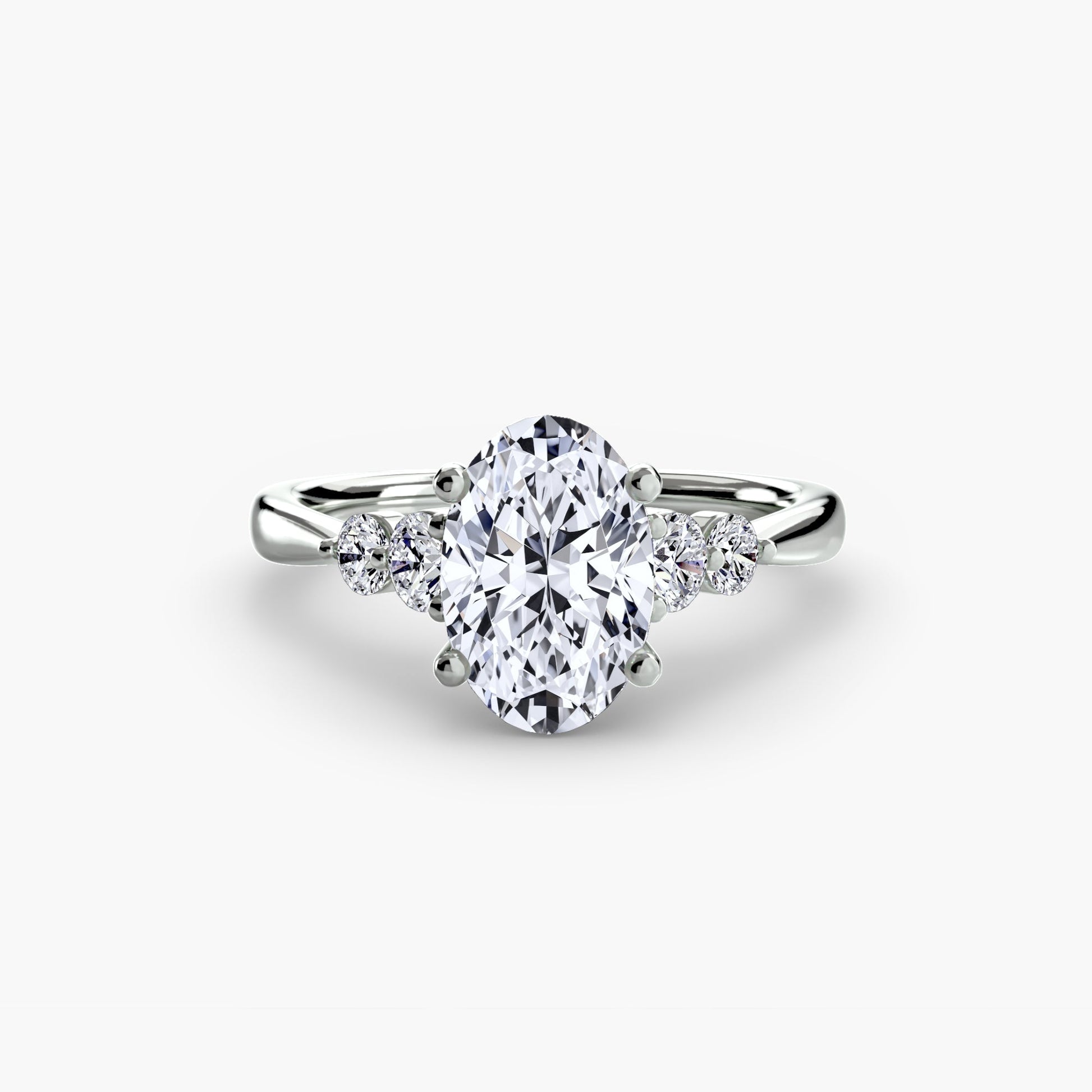 Solitaire with Shoulder Accents 2 - Prestige Stones
