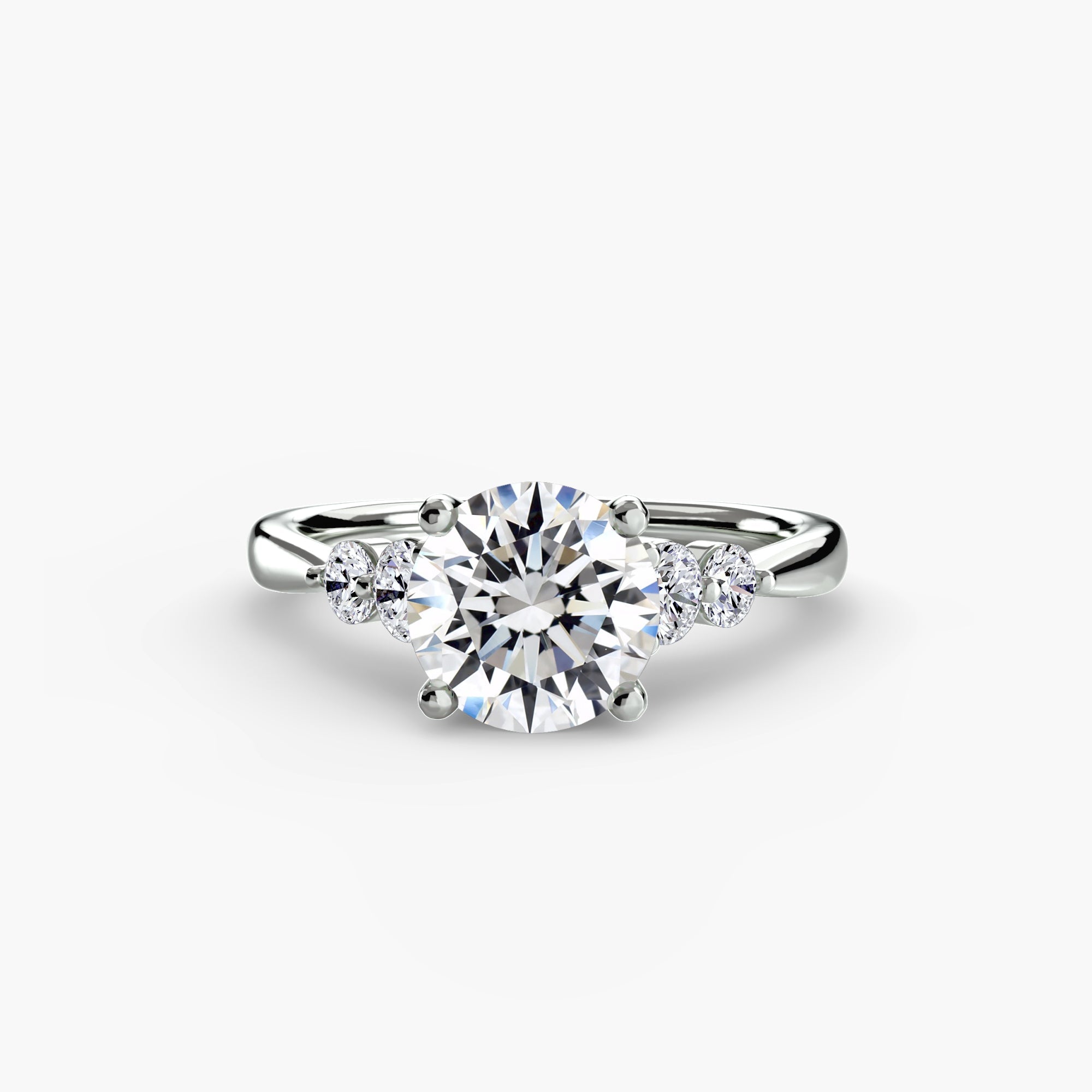 Solitaire with Shoulder Accents 2 - Prestige Stones