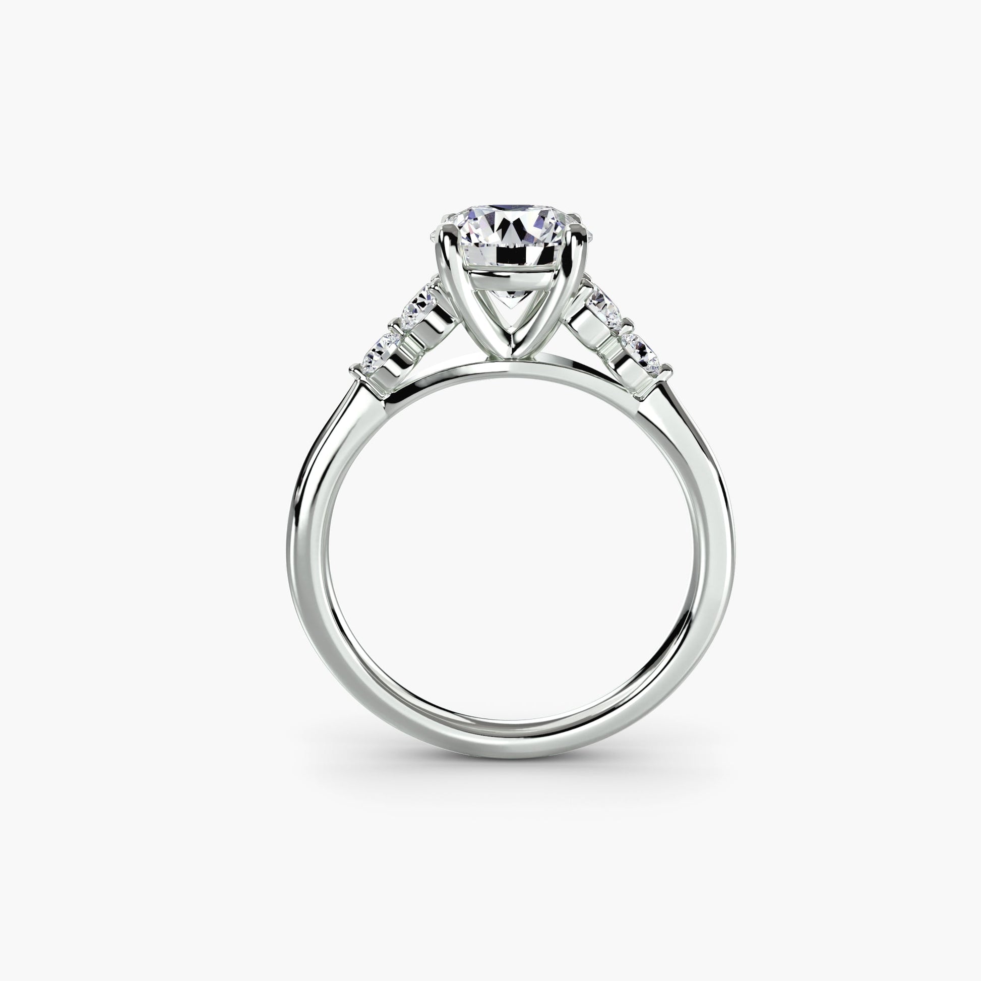 Solitaire with Shoulder Accents 2 - Prestige Stones