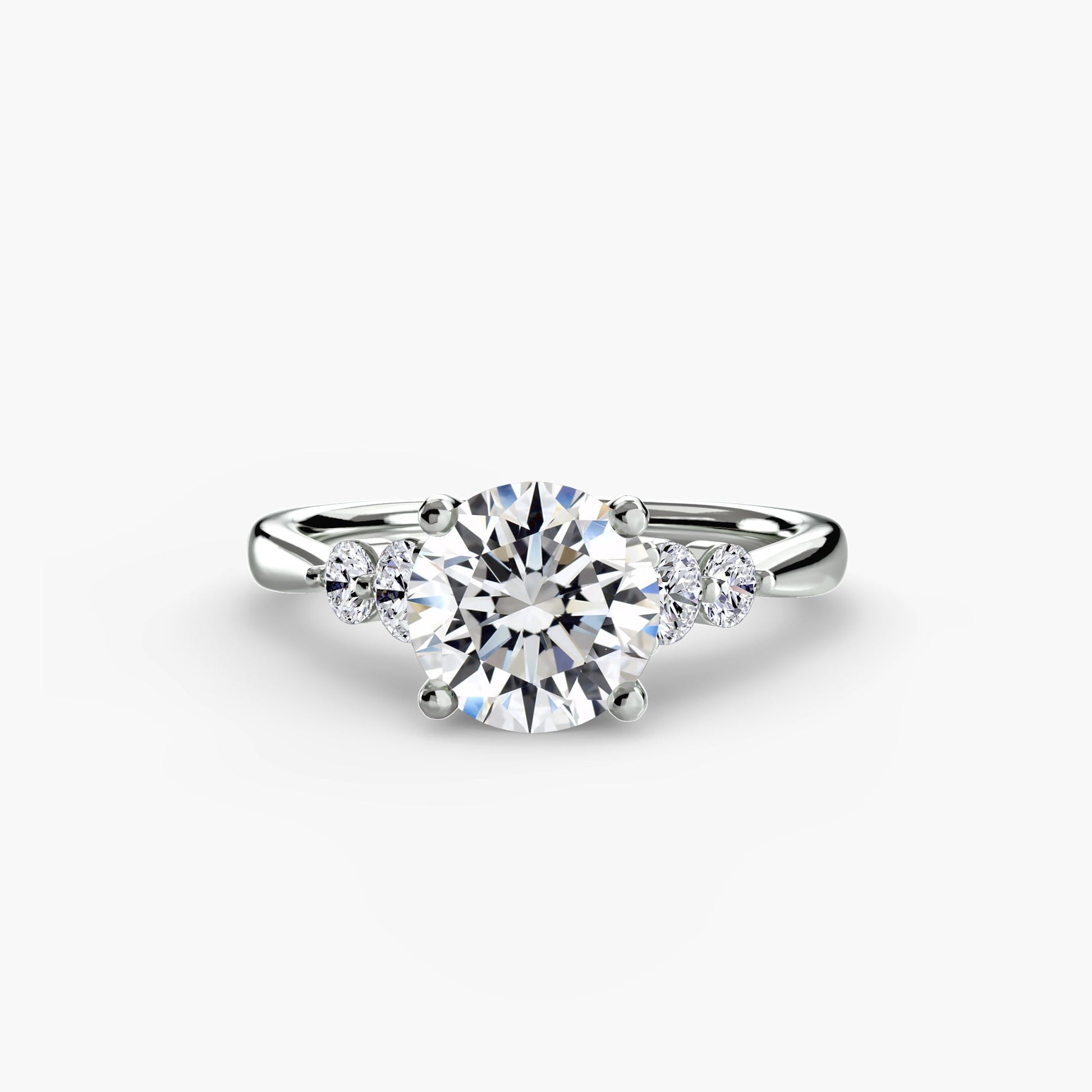 Solitaire with Shoulder Accents 2 - Prestige Stones