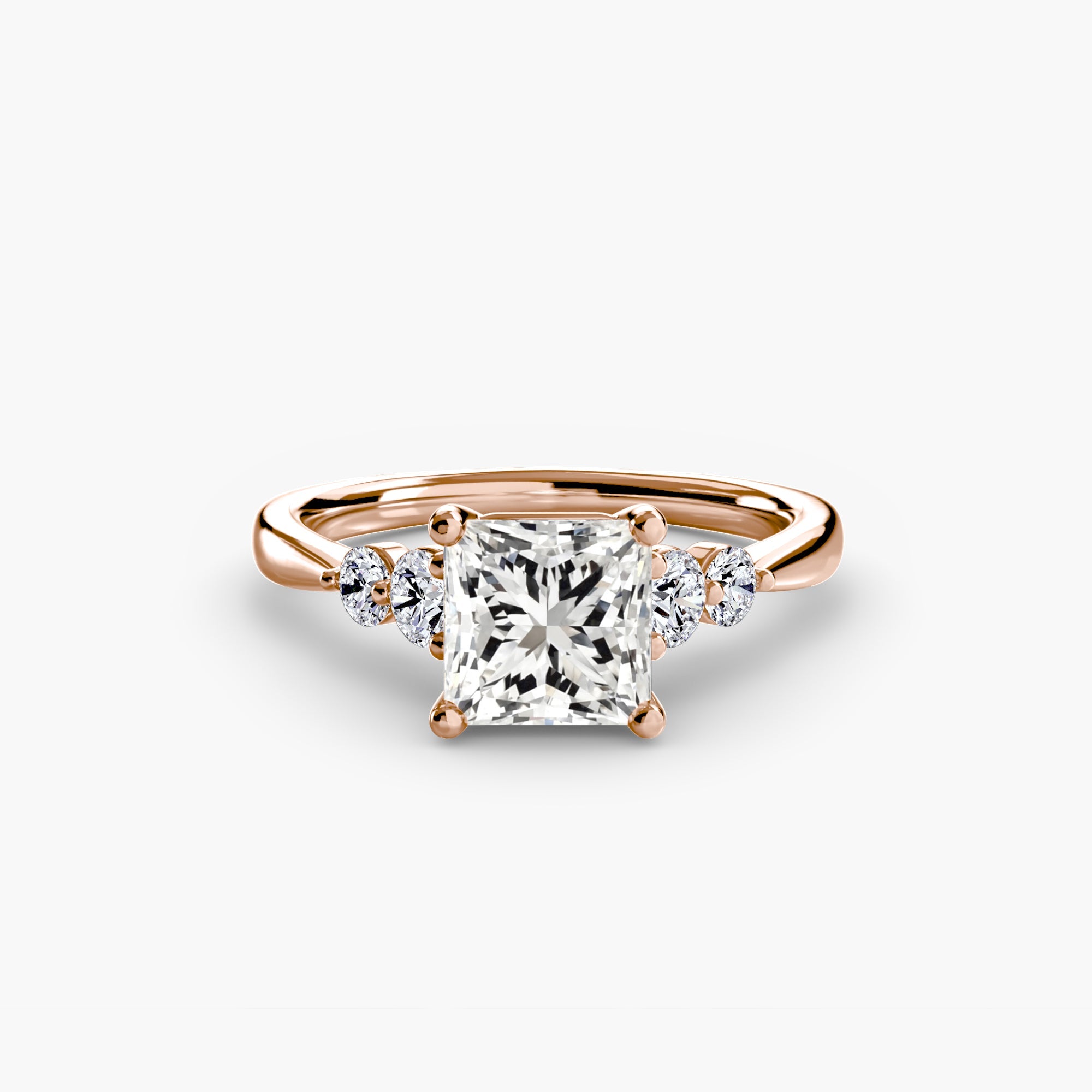 Solitaire with Shoulder Accents 2 - Prestige Stones