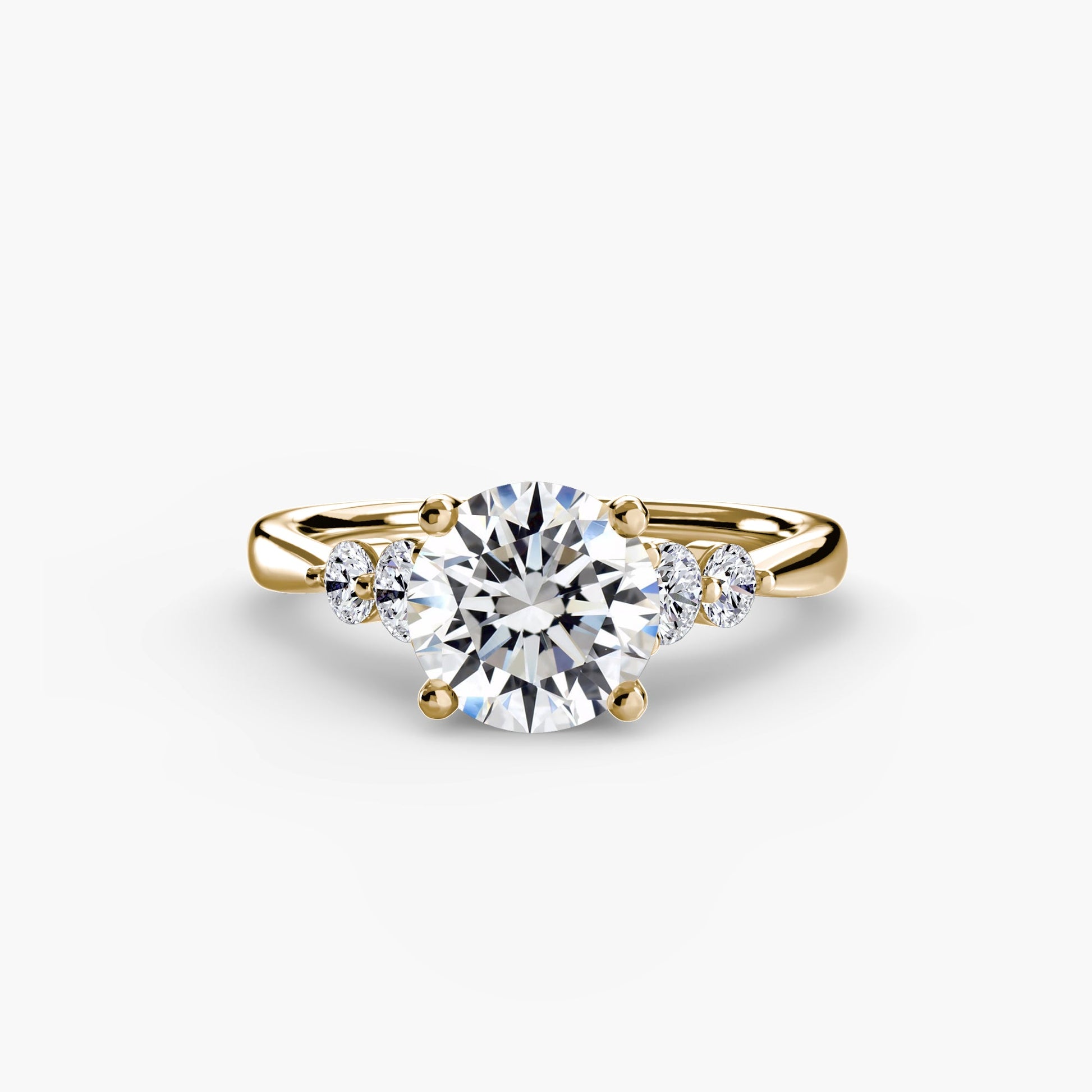 Solitaire with Shoulder Accents 2 - Prestige Stones