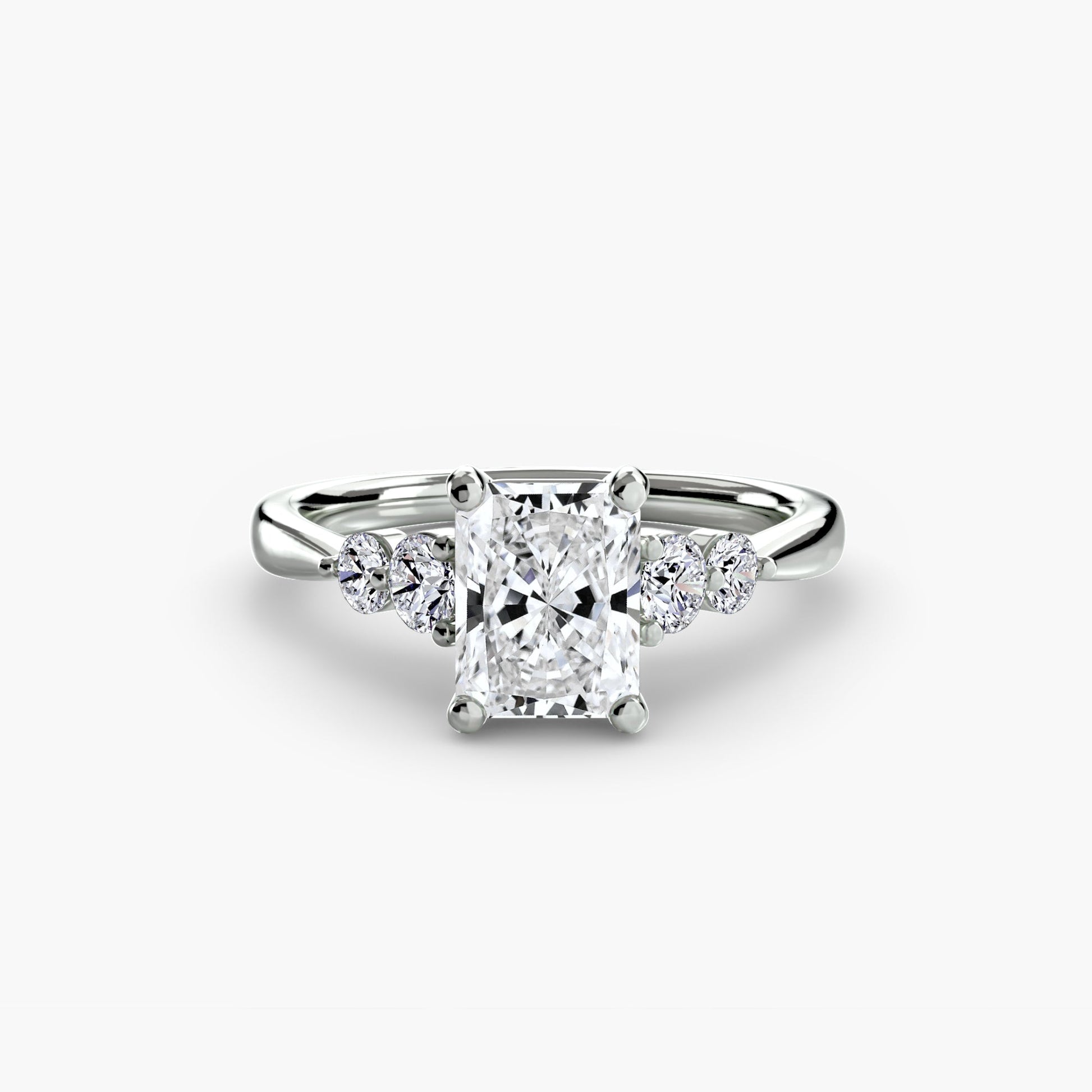 Solitaire with Shoulder Accents 2 - Prestige Stones