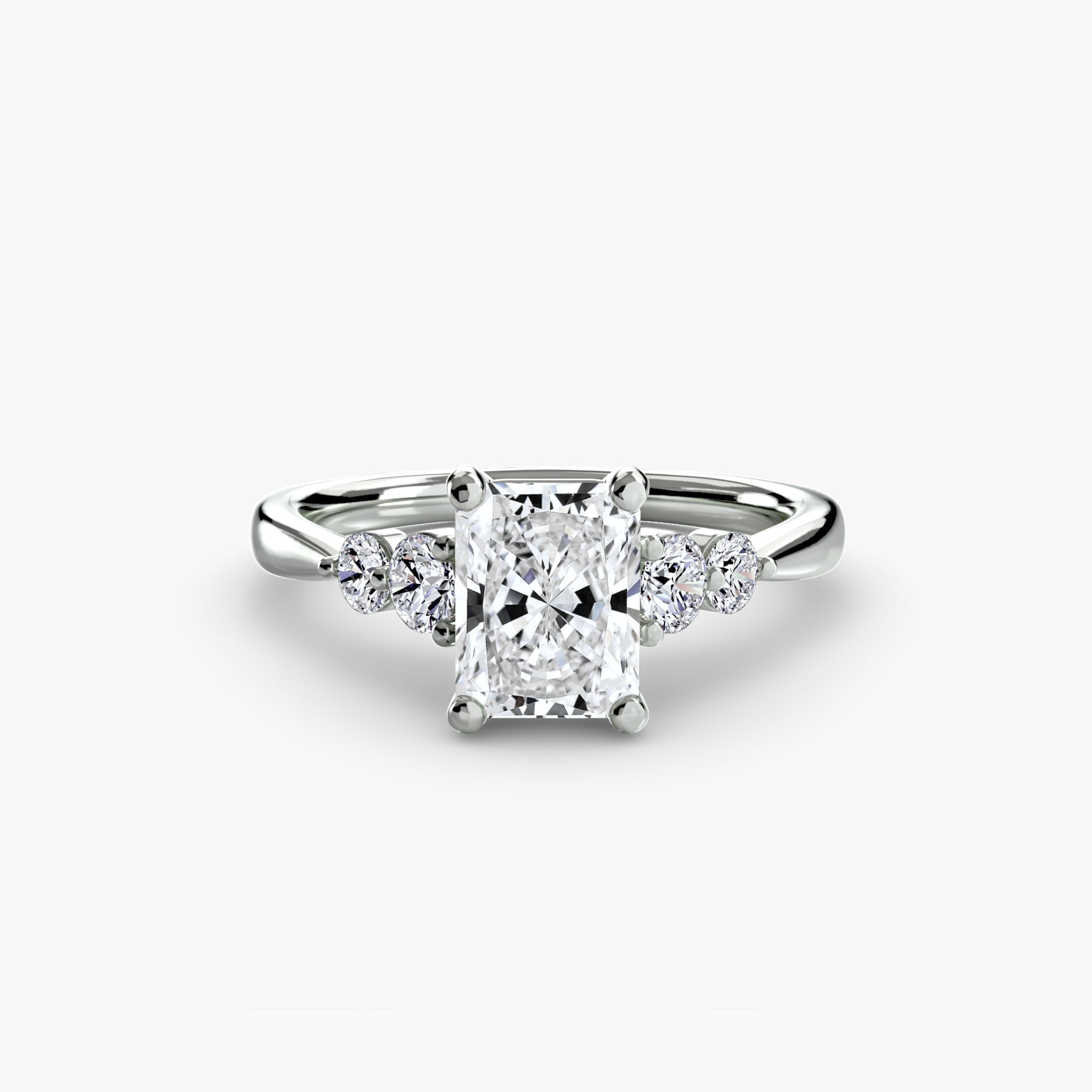 Solitaire with Shoulder Accents 2 - Prestige Stones