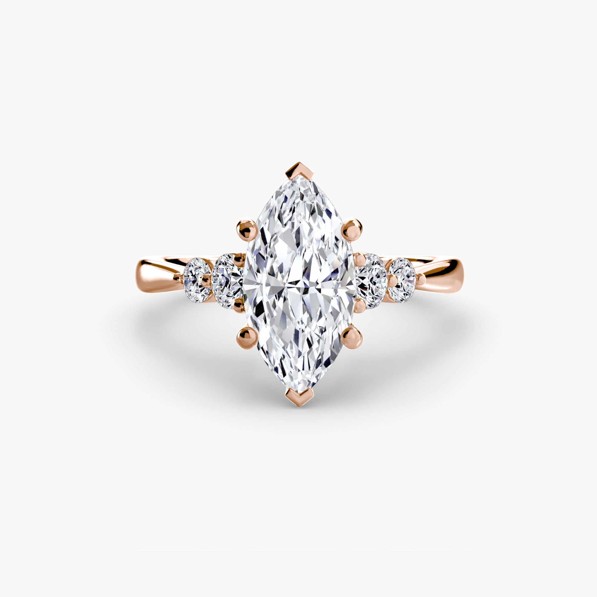 Solitaire with Shoulder Accents 2 - Prestige Stones