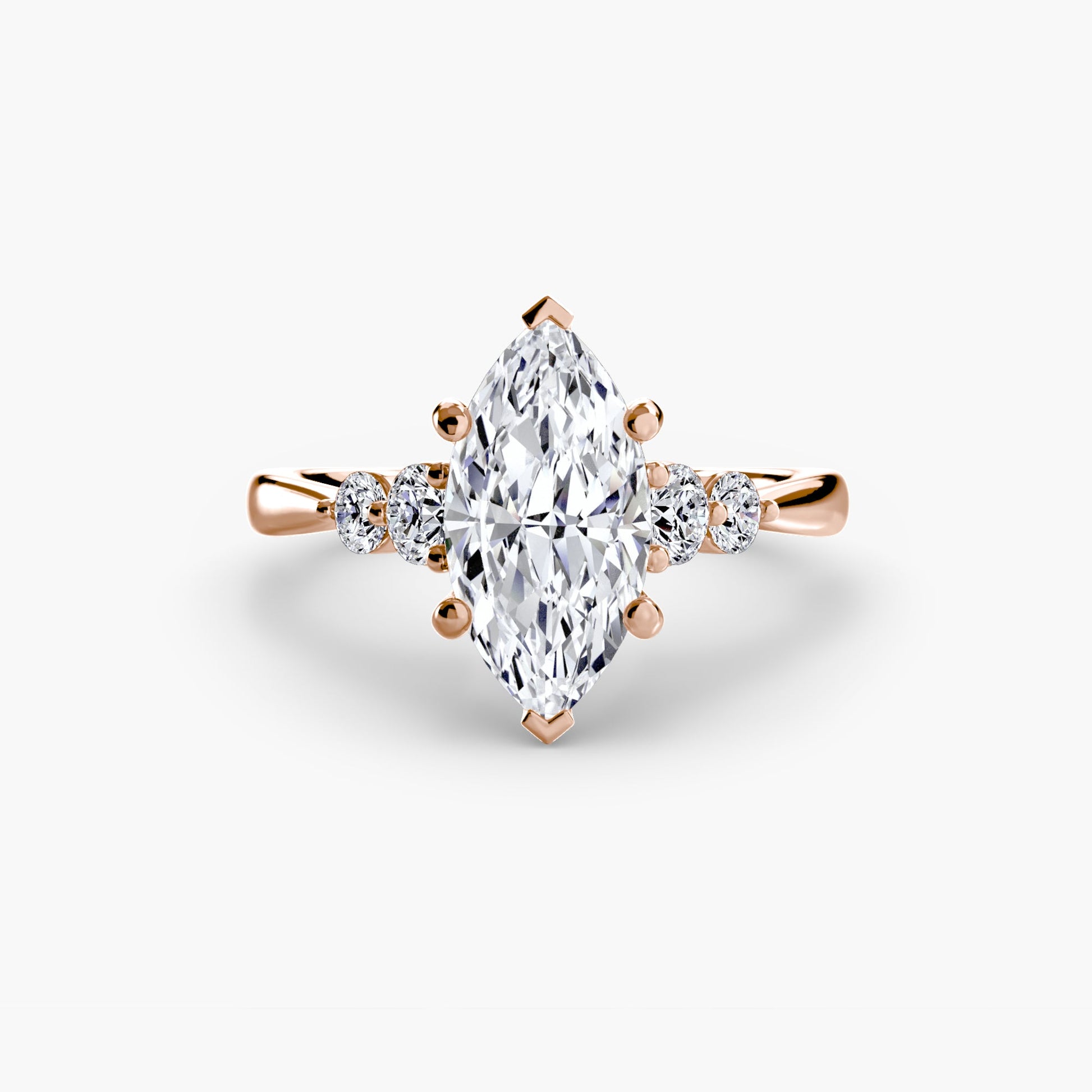 Solitaire with Shoulder Accents 2 - Prestige Stones