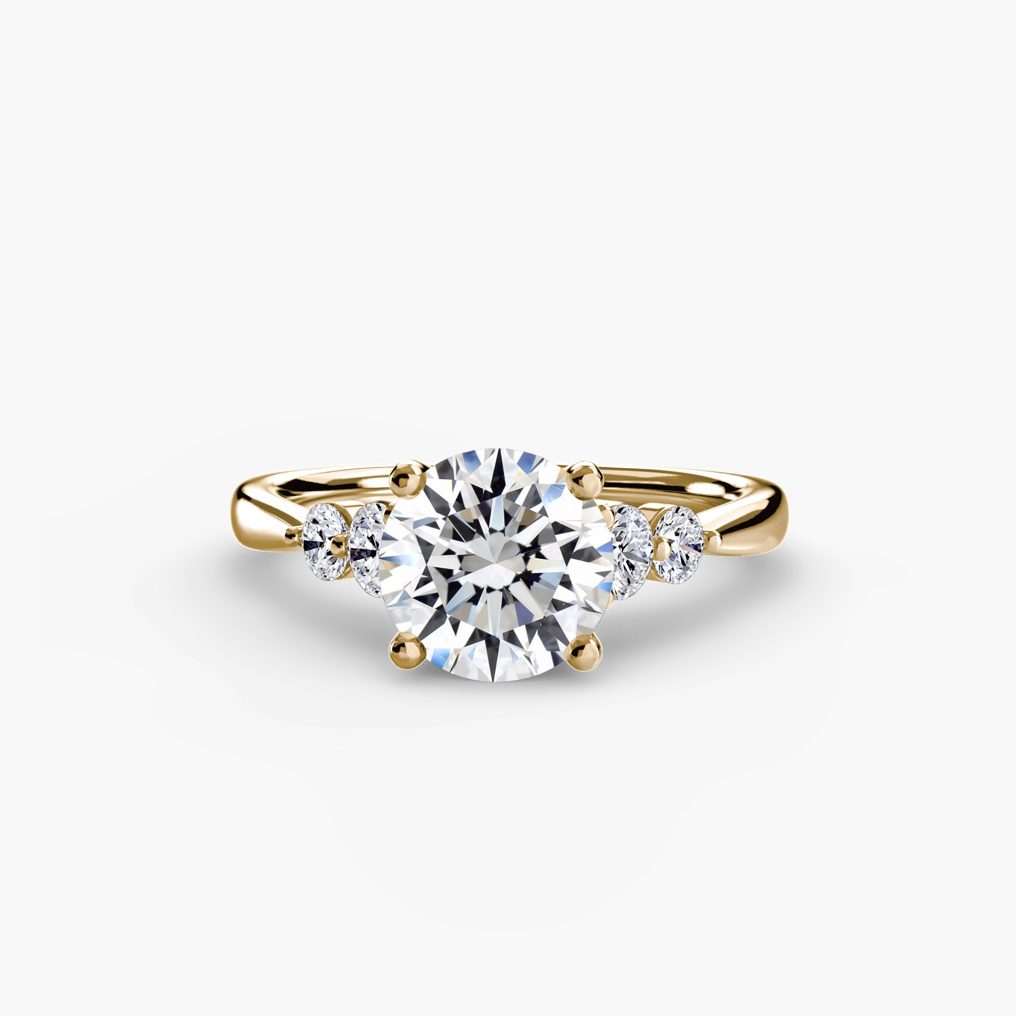 Solitaire with Shoulder Accents 2 - Prestige Stones