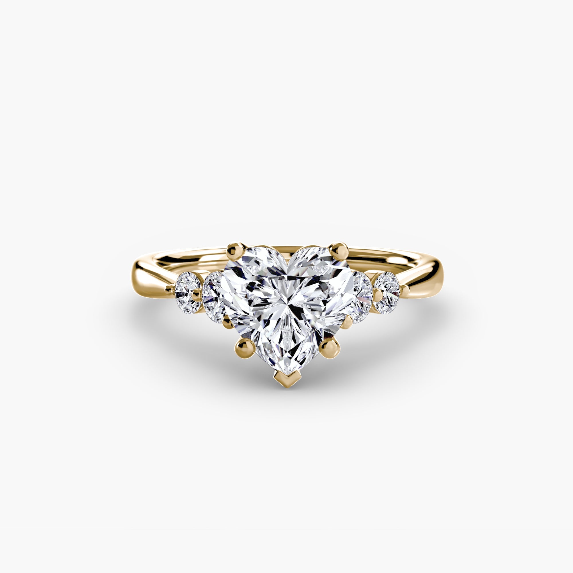 Solitaire with Shoulder Accents 2 - Prestige Stones