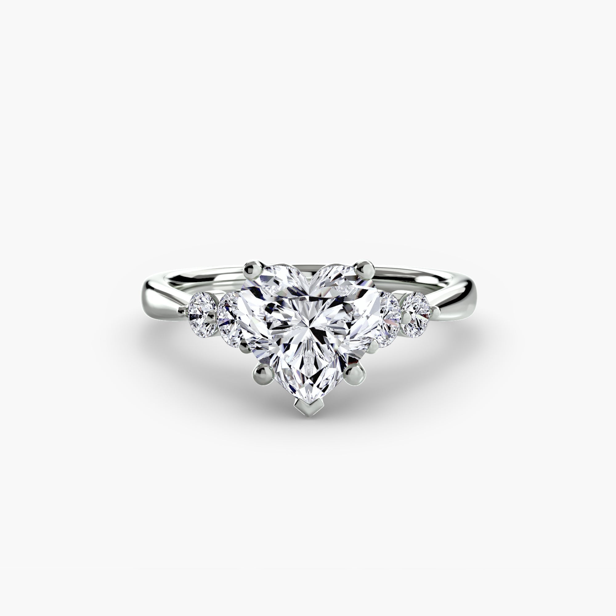 Solitaire with Shoulder Accents 2 - Prestige Stones