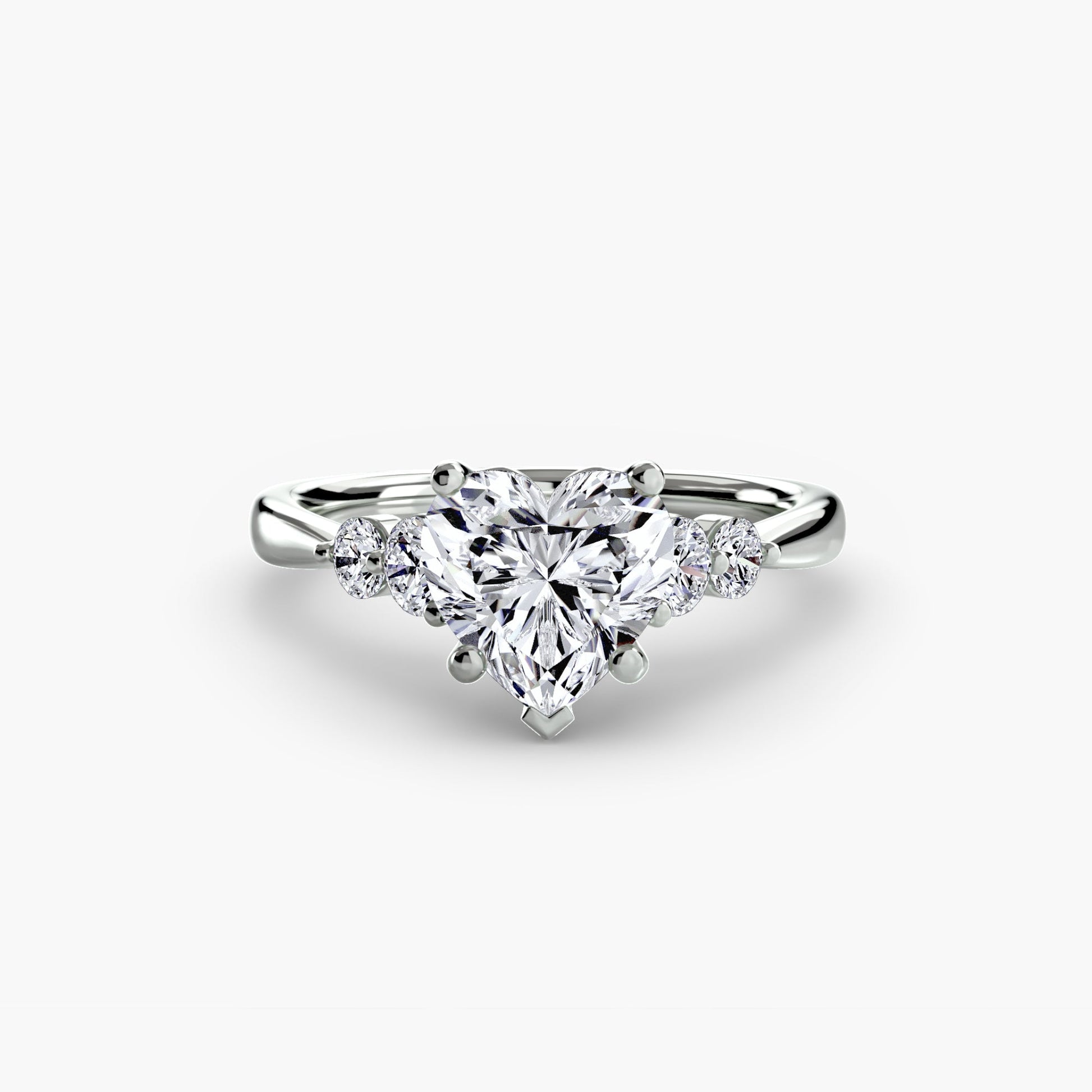 Solitaire with Shoulder Accents 2 - Prestige Stones
