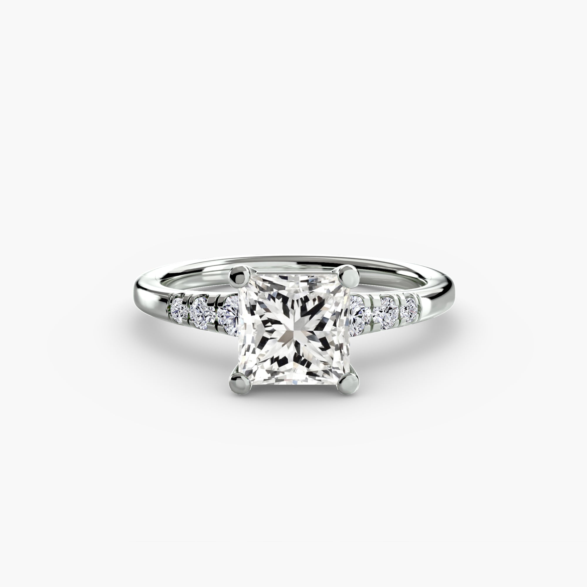 Solitaire with Shoulder Accents - Prestige Stones