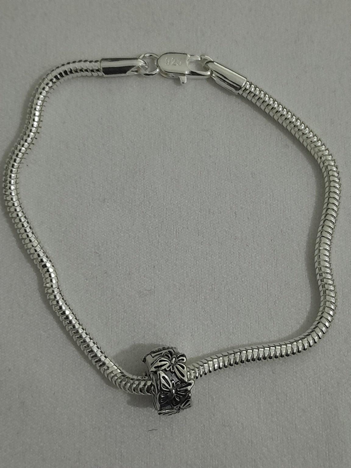 Sterling Silver Butterfly Charm Bracelet - Prestige Stones