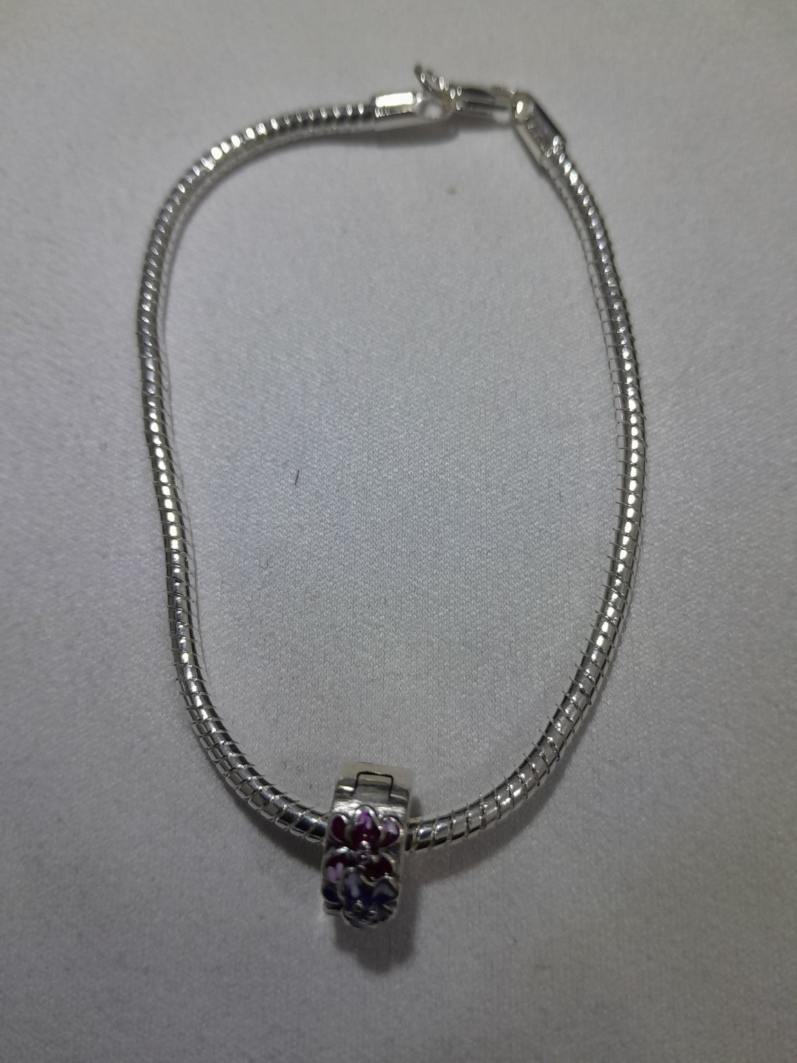 Sterling Silver Floral Charm Bracelet - Prestige Stones
