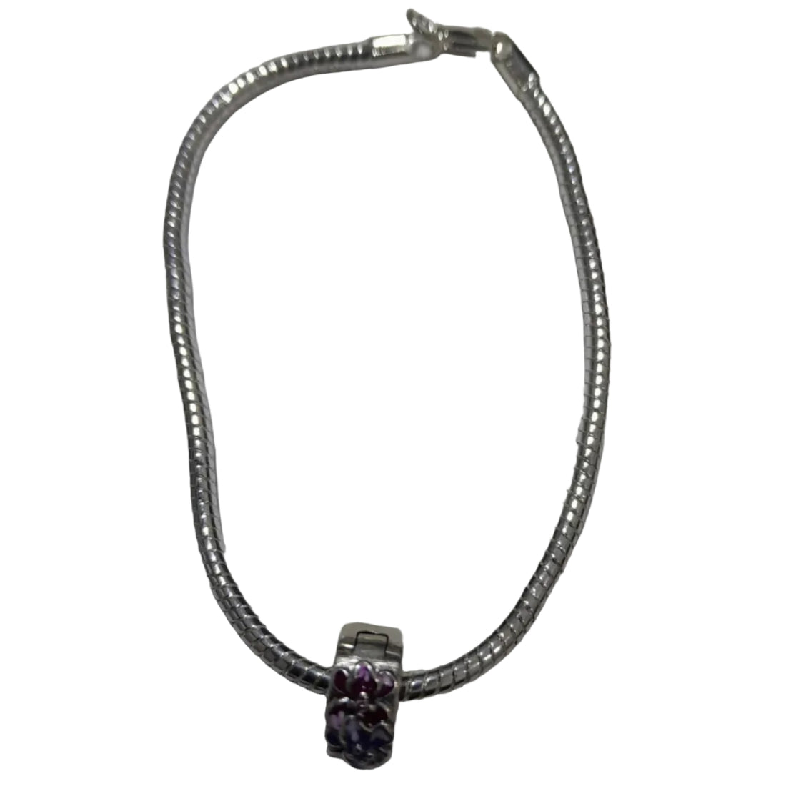 Sterling Silver Floral Charm Bracelet - Prestige Stones