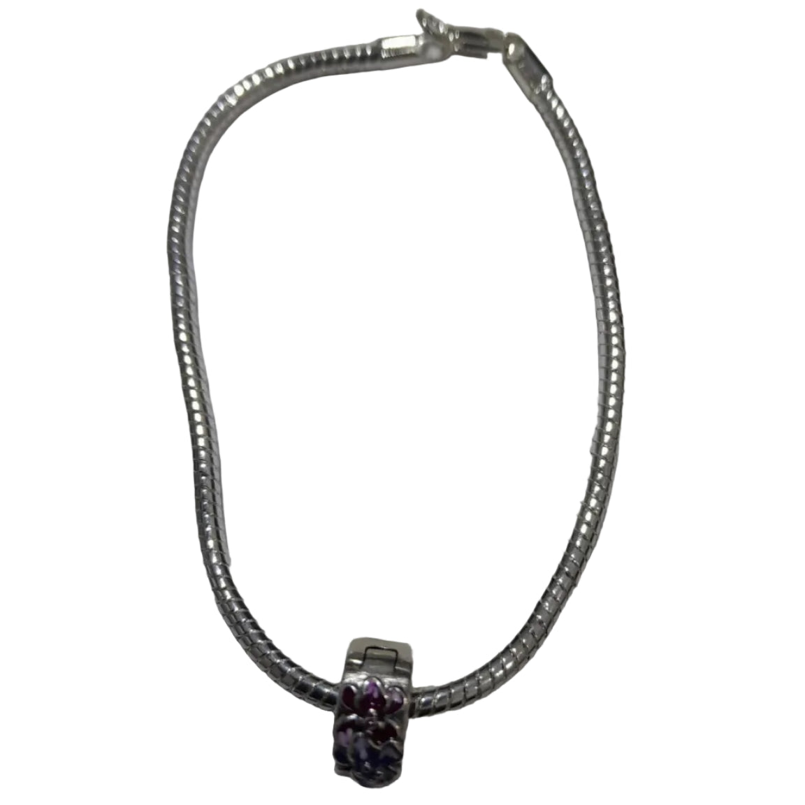 Sterling Silver Floral Charm Bracelet - Prestige Stones