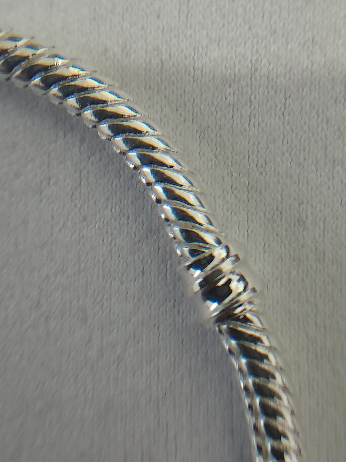 Sterling Silver Snake Chain Bracelet with Blue Pavé Accent Charm - Prestige Stones