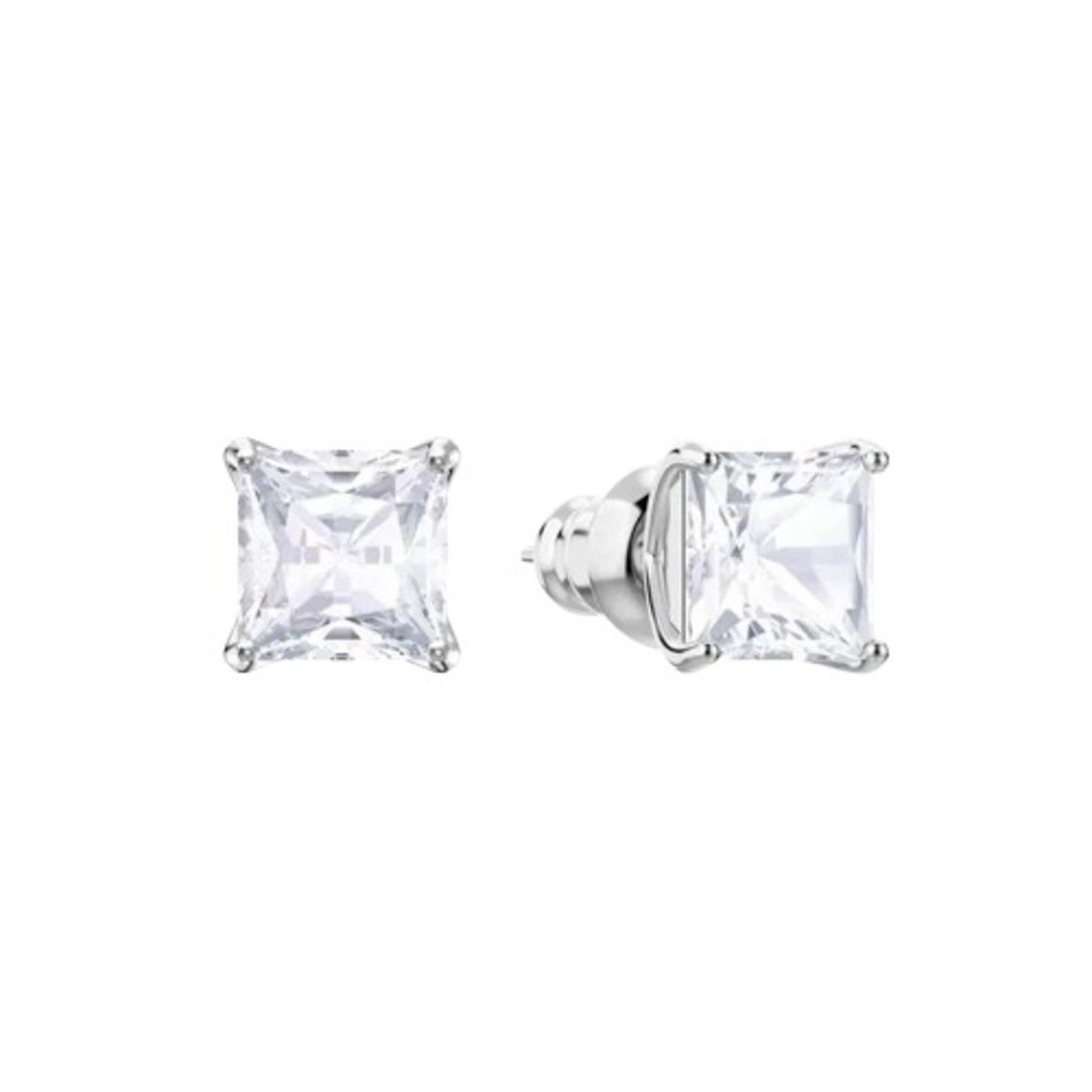 Swarovski Stilla Attract Rhodium Plated And Zirconia Studd Earrings 5430365 For Women - Prestige Stones