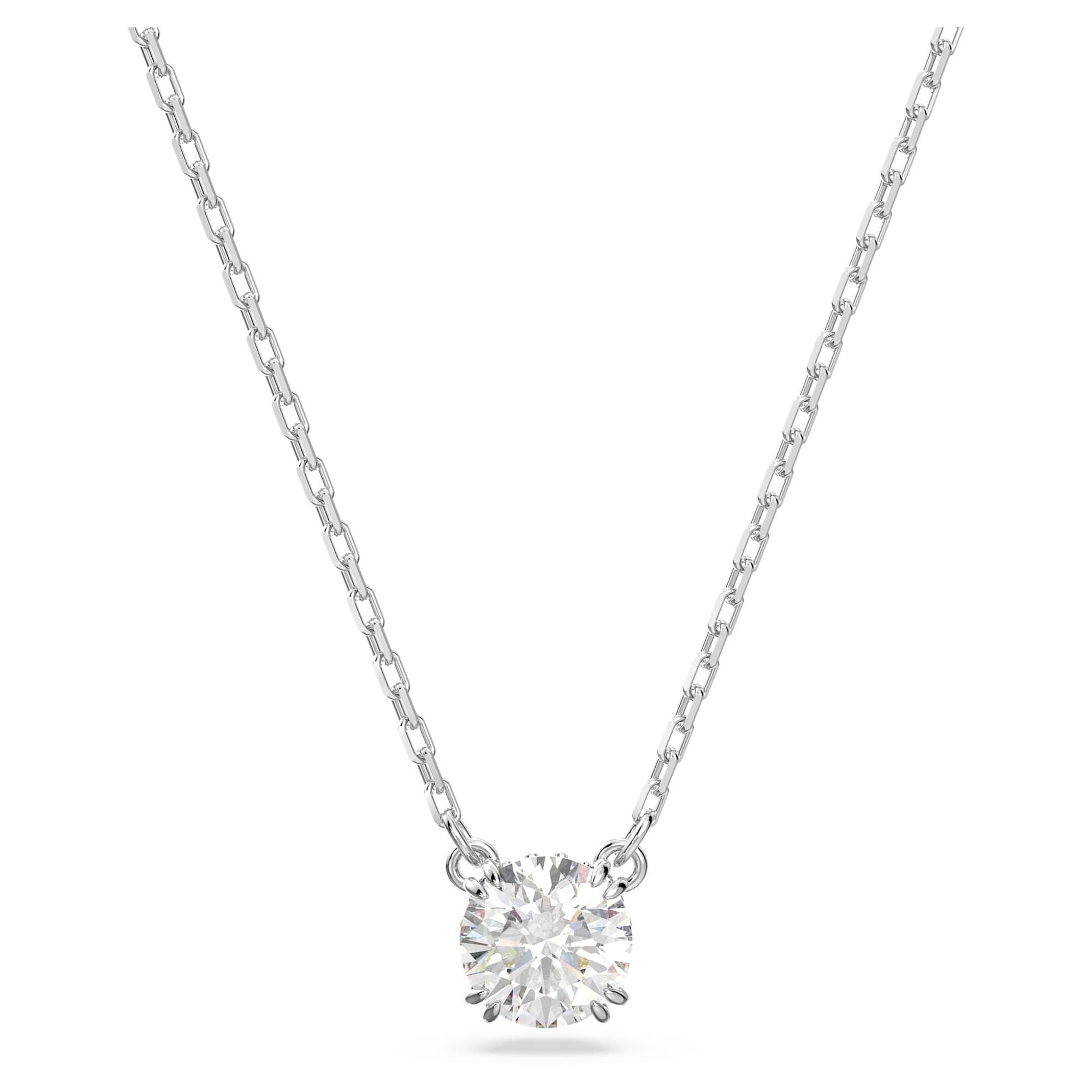 Swarovski Stilla Rhodium Plated And Zirconia Pendant 5636706 For Women - Prestige Stones