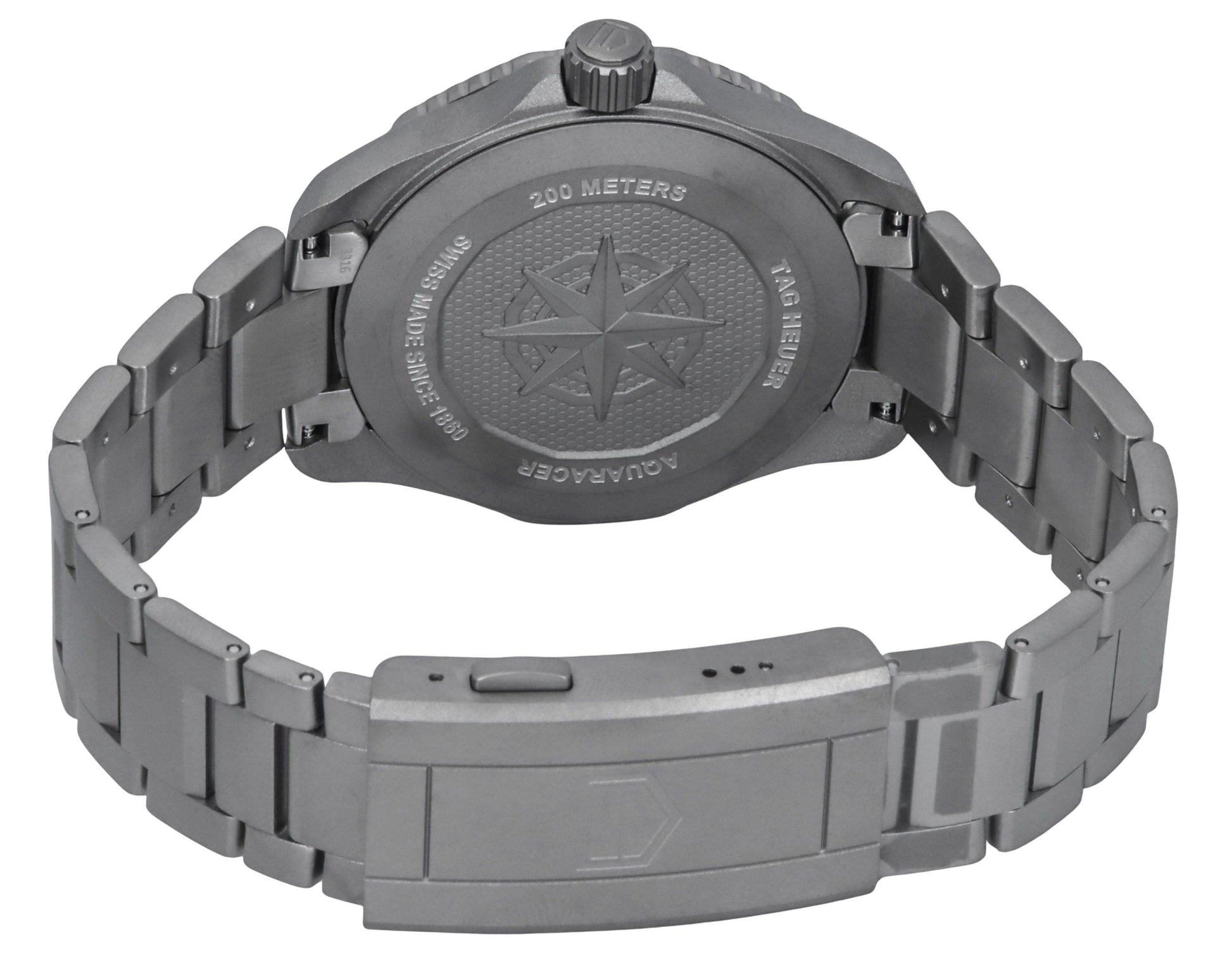 Tag Heuer Aquaracer Professional 200 Solargraph Titanium Sunray Black Dial Quartz Diver's WBP1180.BF0000 200M Men's Watch - Prestige Stones