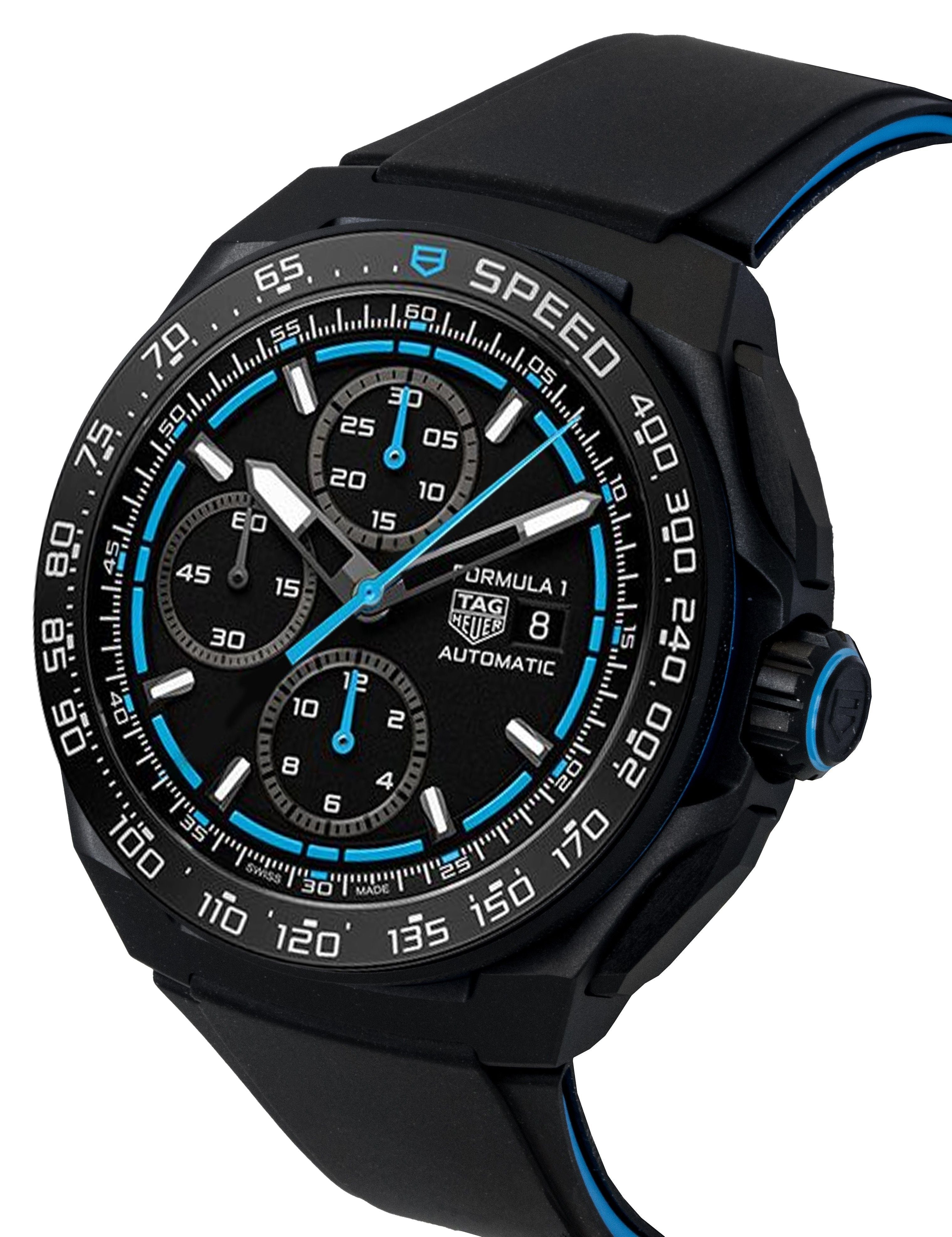 Tag Heuer Formula 1 Chronograph Rubber Strap Black Dial Automatic Diver's CBZ2084.FT8097 200M Men's Watch - Prestige Stones