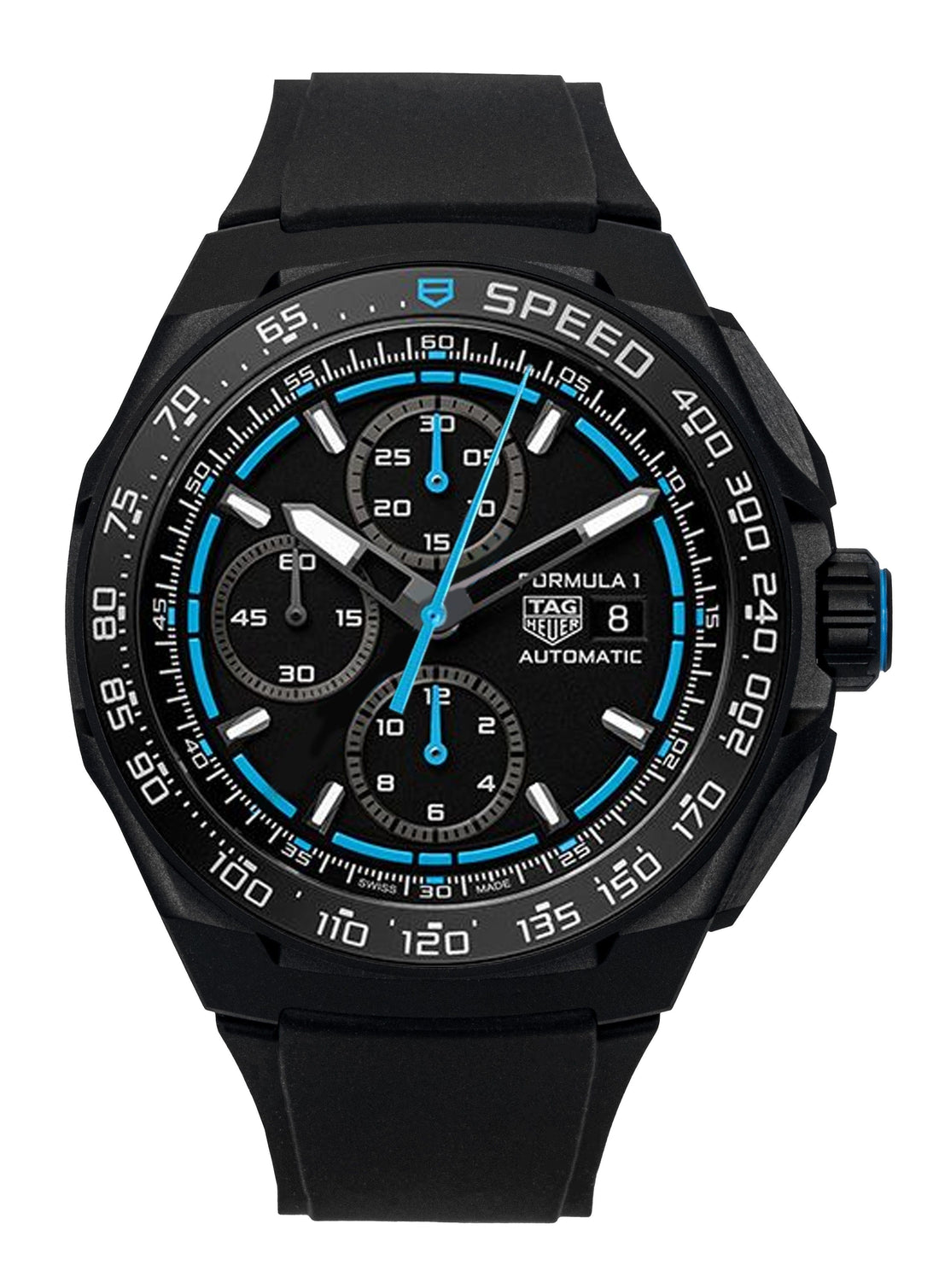 Tag Heuer Formula 1 Chronograph Rubber Strap Black Dial Automatic Diver's CBZ2084.FT8097 200M Men's Watch - Prestige Stones