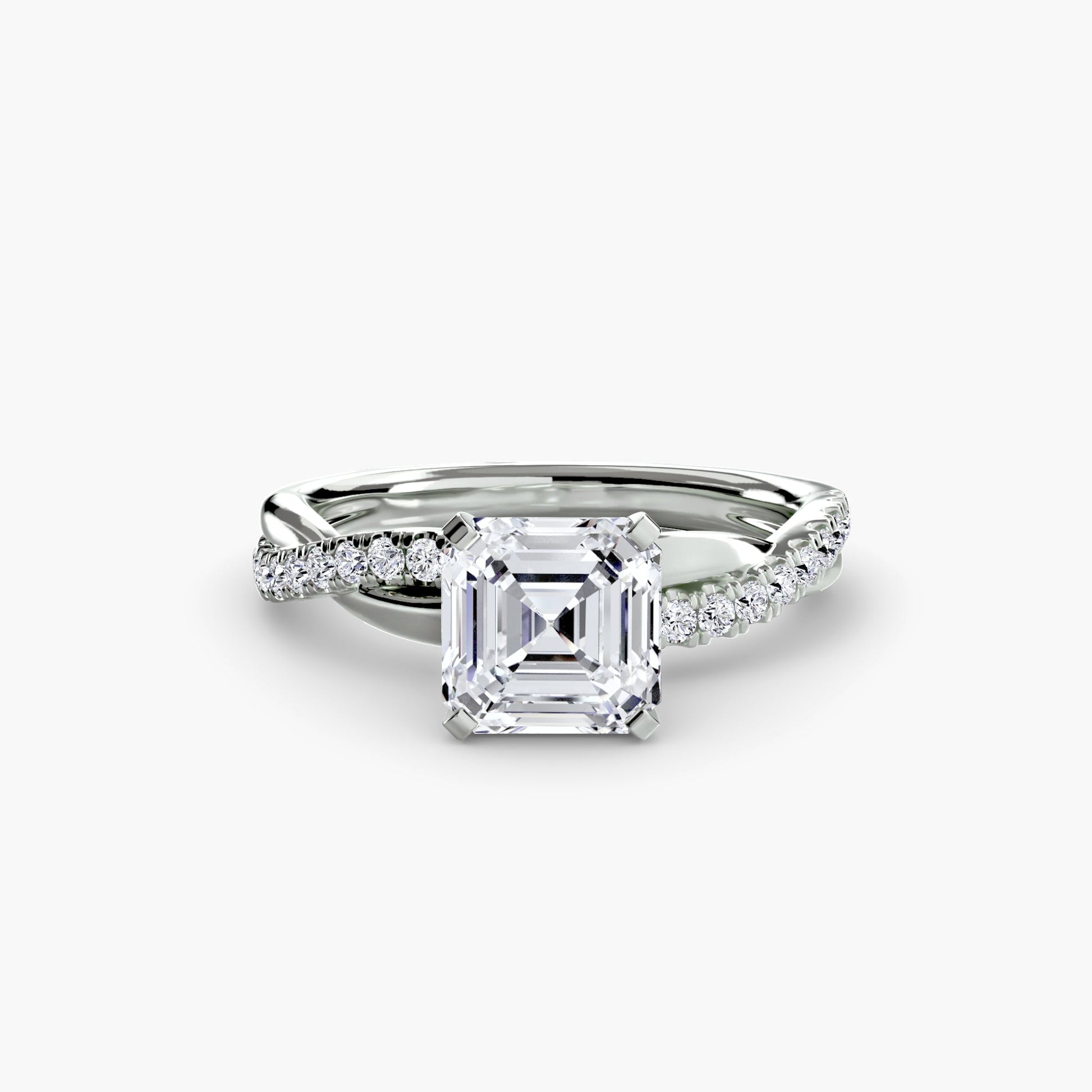 The Emerald Twist Pavé Ring - Prestige Stones