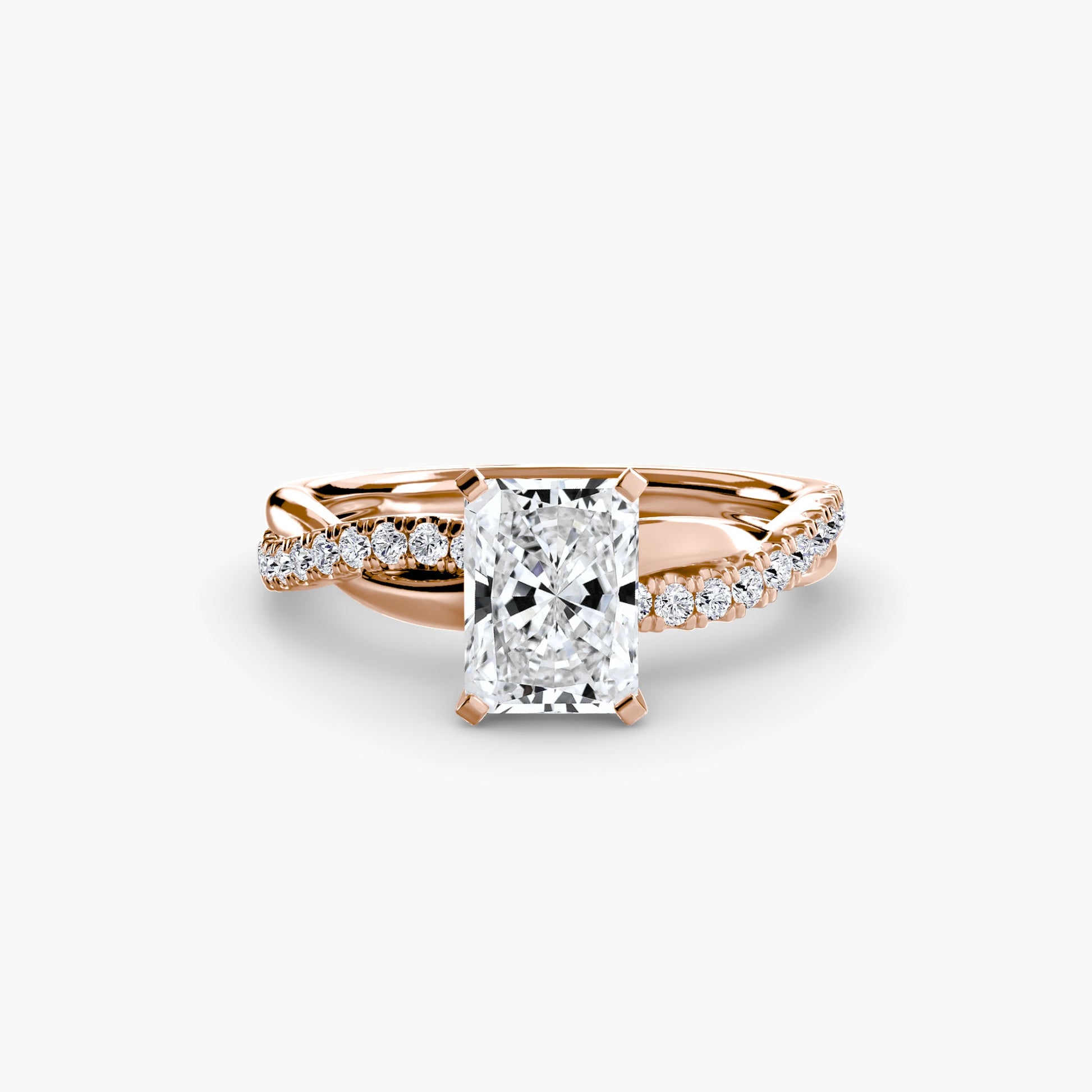 The Emerald Twist Pavé Ring - Prestige Stones