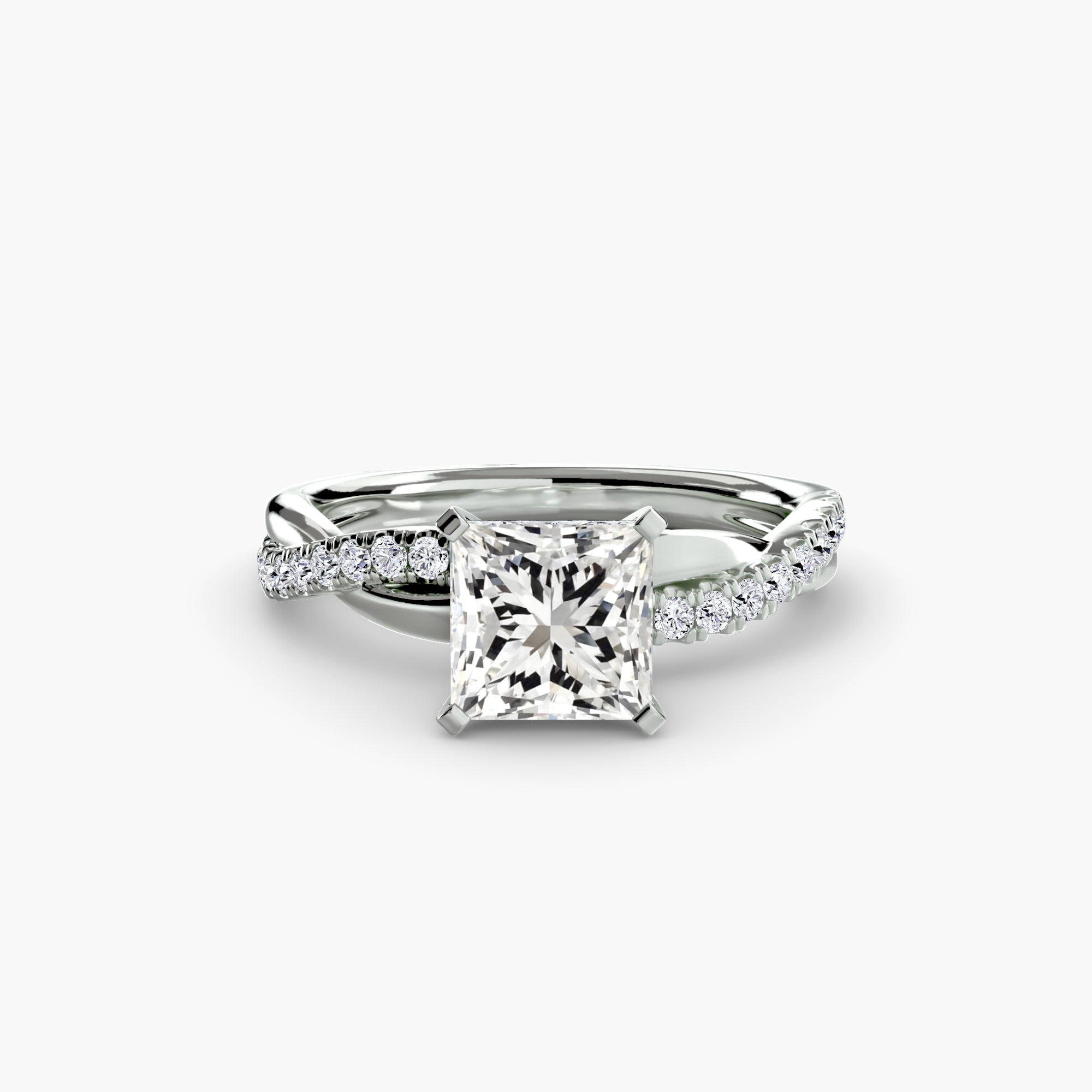 The Emerald Twist Pavé Ring - Prestige Stones