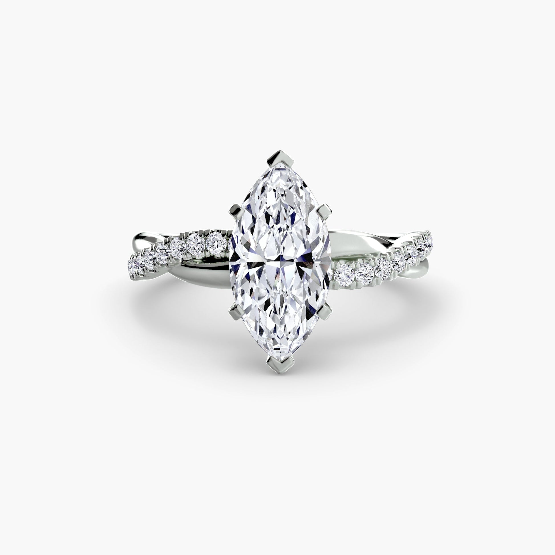 The Emerald Twist Pavé Ring - Prestige Stones