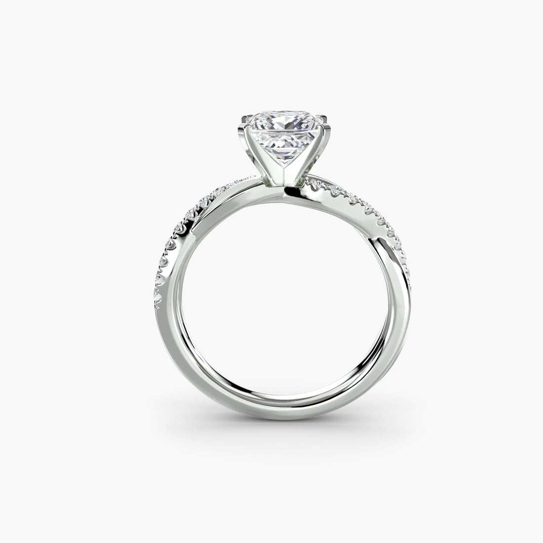 The Emerald Twist Pavé Ring - Prestige Stones