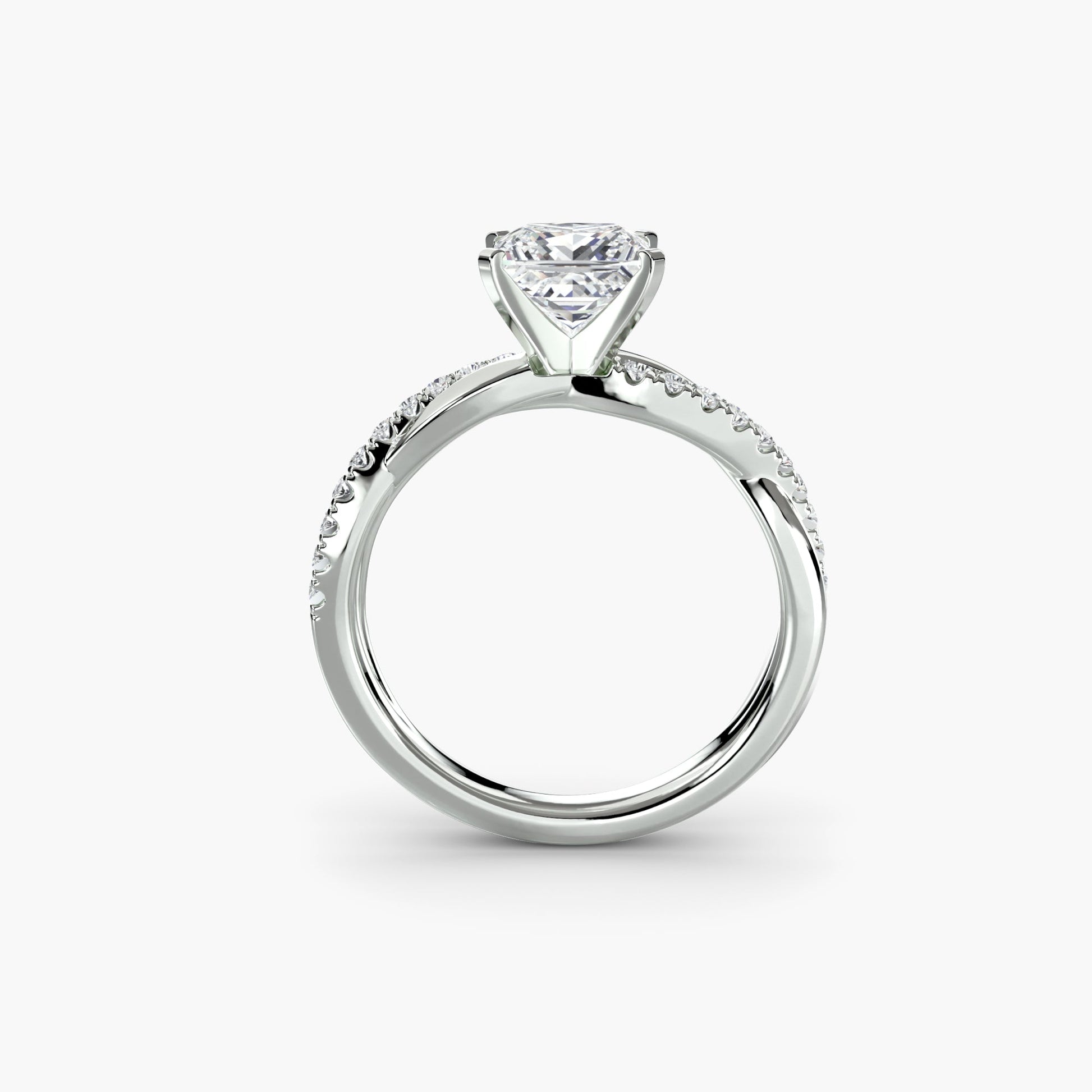 The Emerald Twist Pavé Ring - Prestige Stones