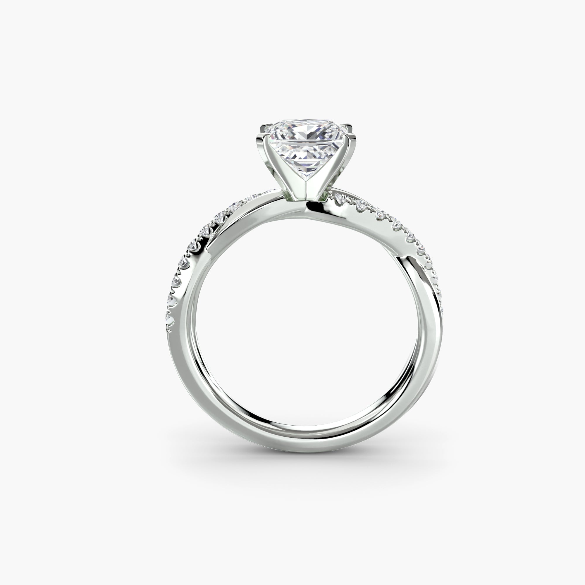 The Emerald Twist Pavé Ring - Prestige Stones