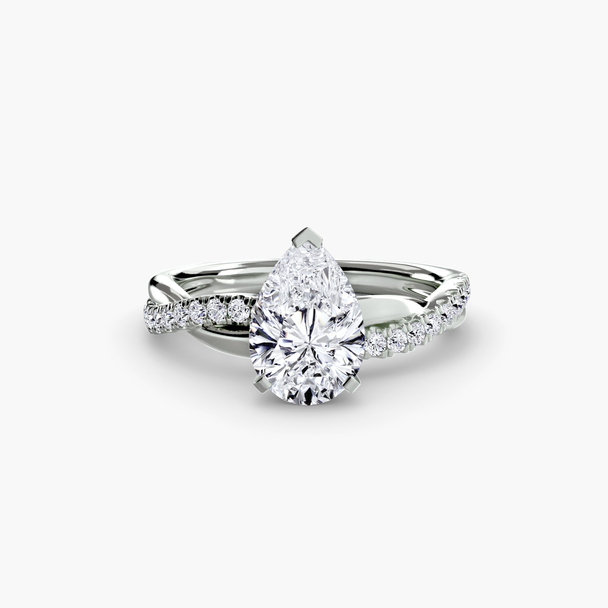 The Emerald Twist Pavé Ring - Prestige Stones