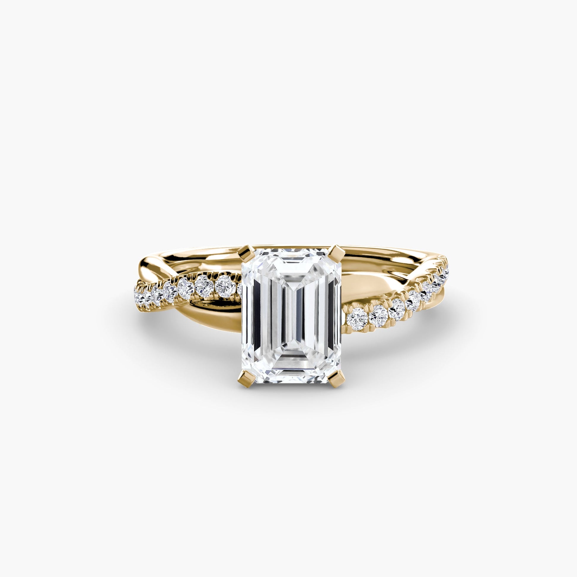 The Emerald Twist Pavé Ring - Prestige Stones
