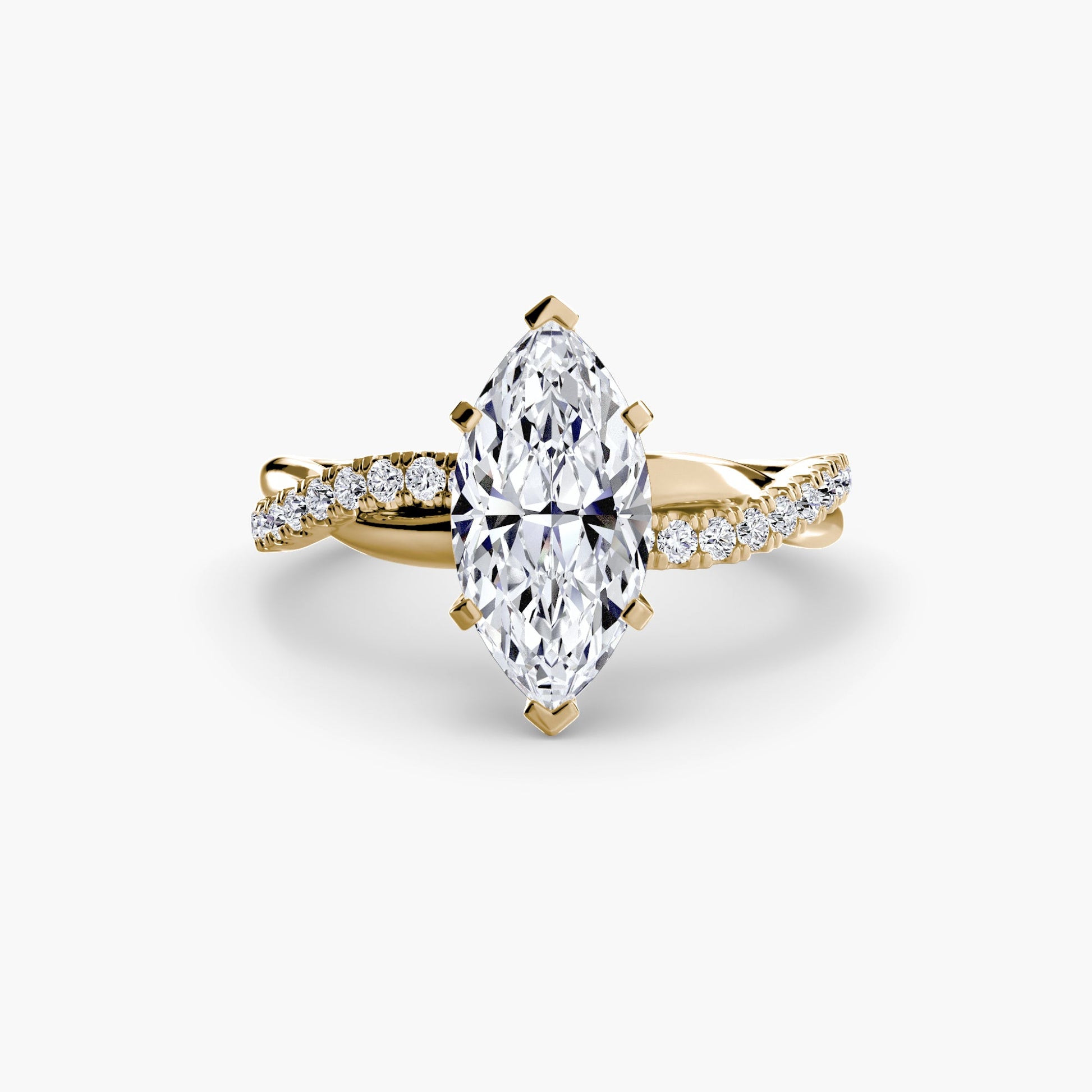 The Emerald Twist Pavé Ring - Prestige Stones