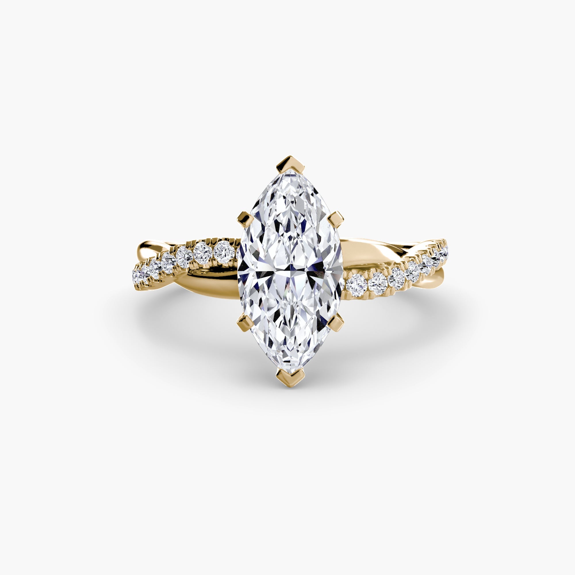 The Emerald Twist Pavé Ring - Prestige Stones