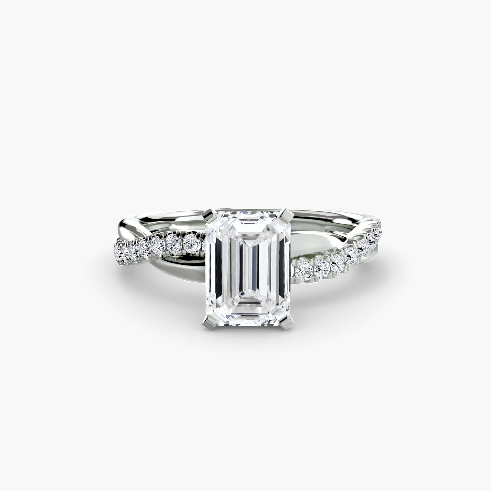 The Emerald Twist Pavé Ring - Prestige Stones