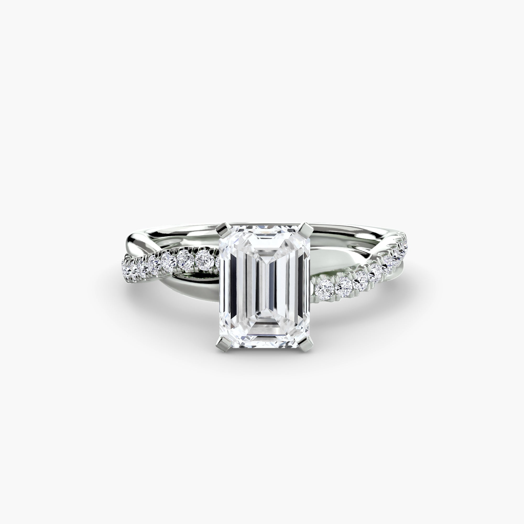 The Emerald Twist Pavé Ring - Prestige Stones