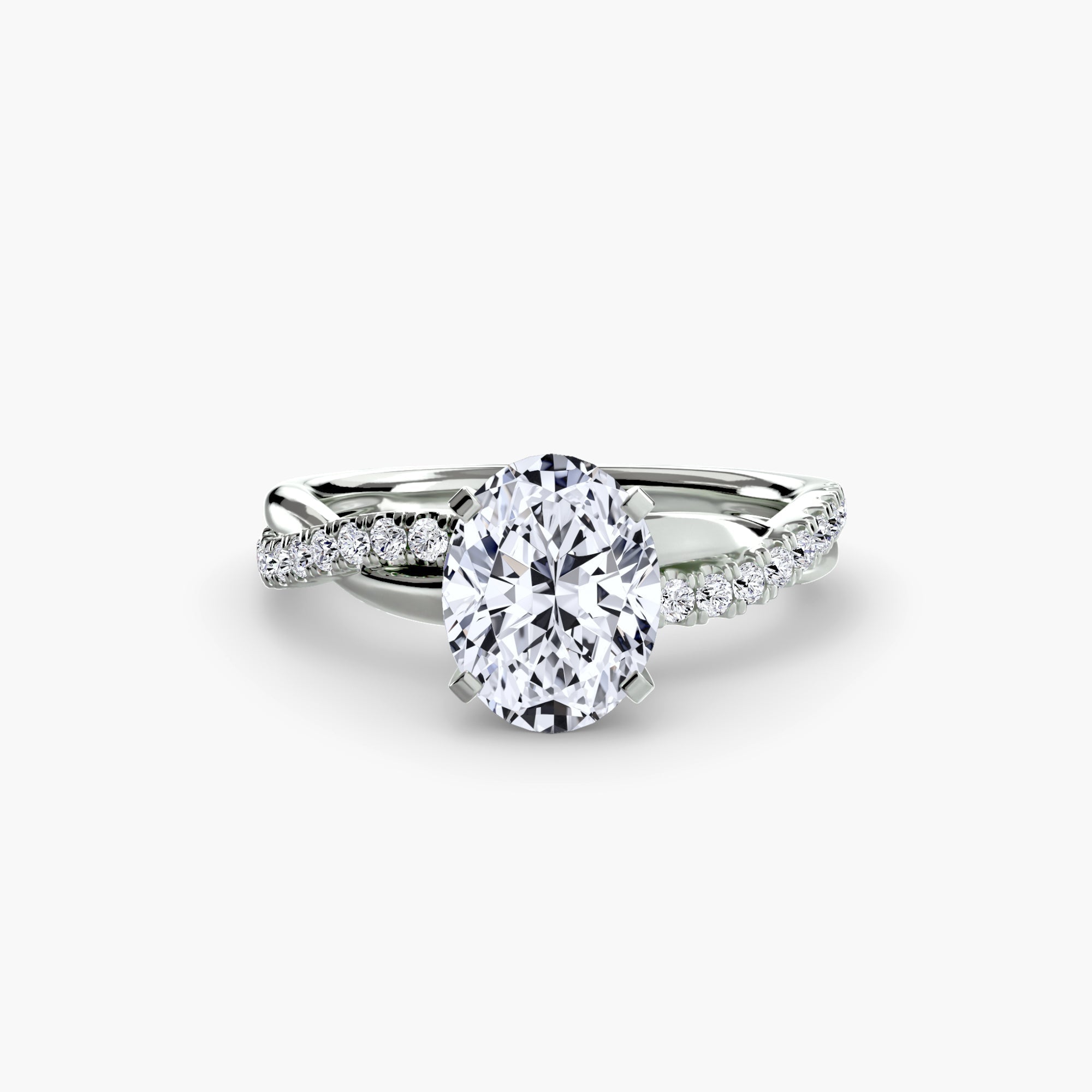 The Emerald Twist Pavé Ring - Prestige Stones