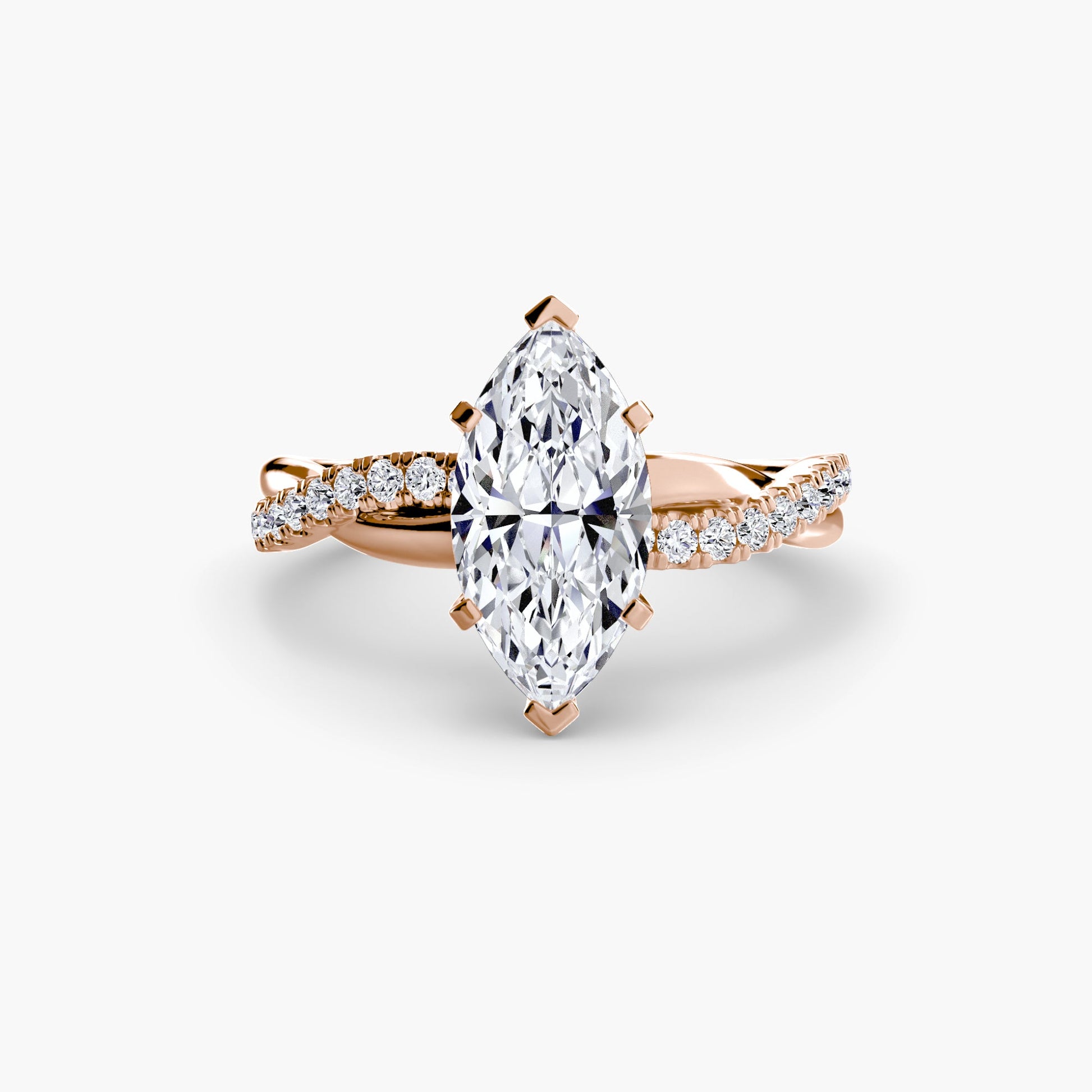 The Emerald Twist Pavé Ring - Prestige Stones