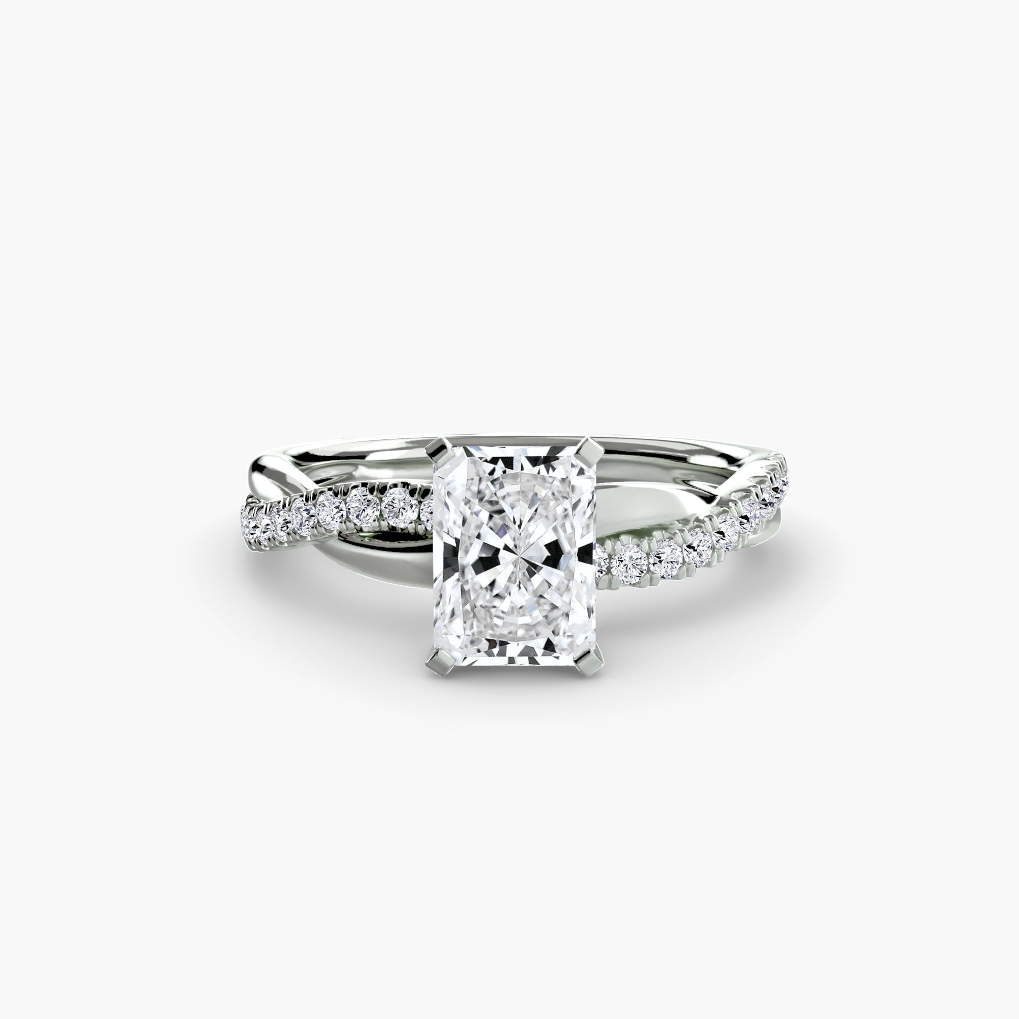 The Emerald Twist Pavé Ring - Prestige Stones