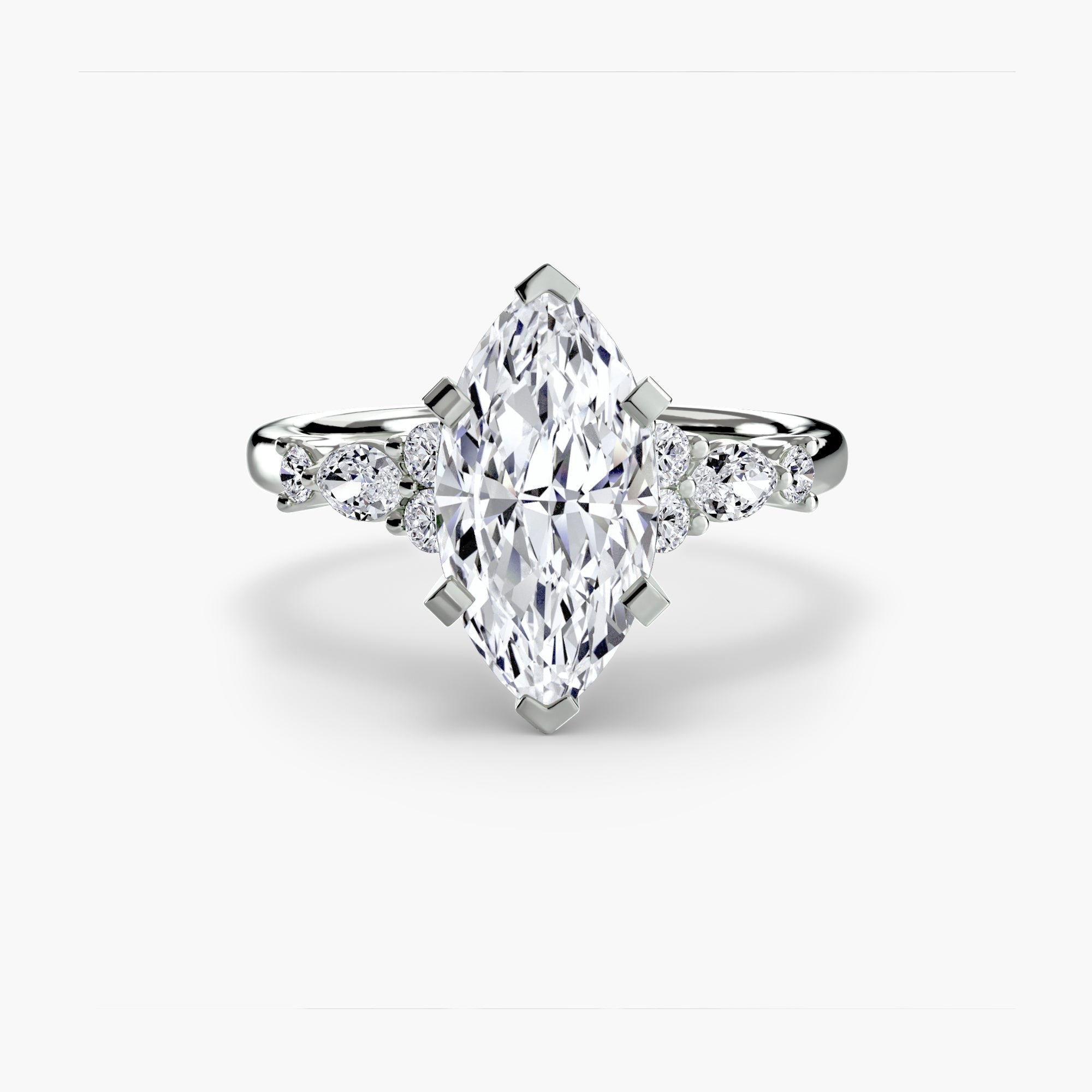 The Floral Accent Solitaire - Prestige Stones