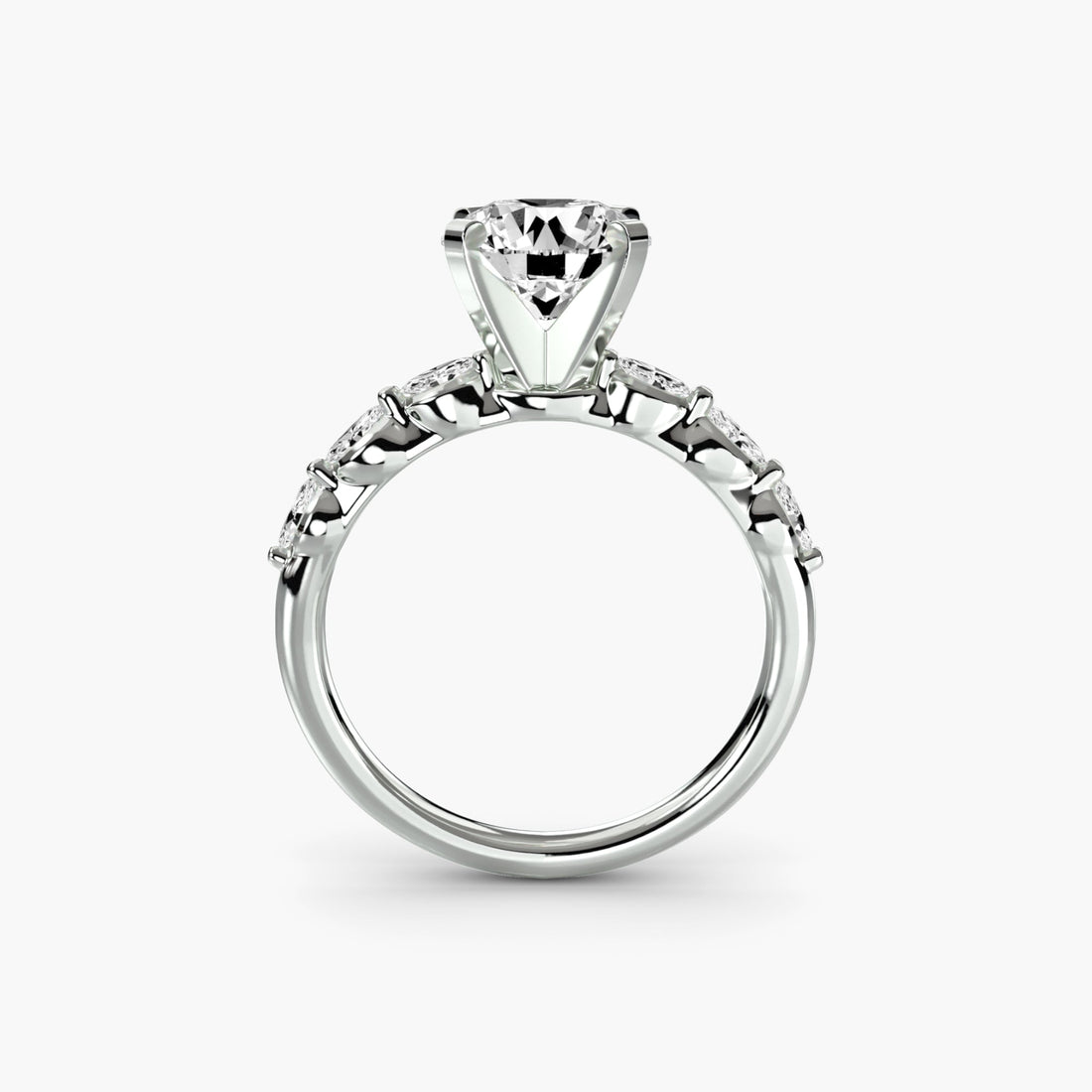 The Floral Accent Solitaire - Prestige Stones