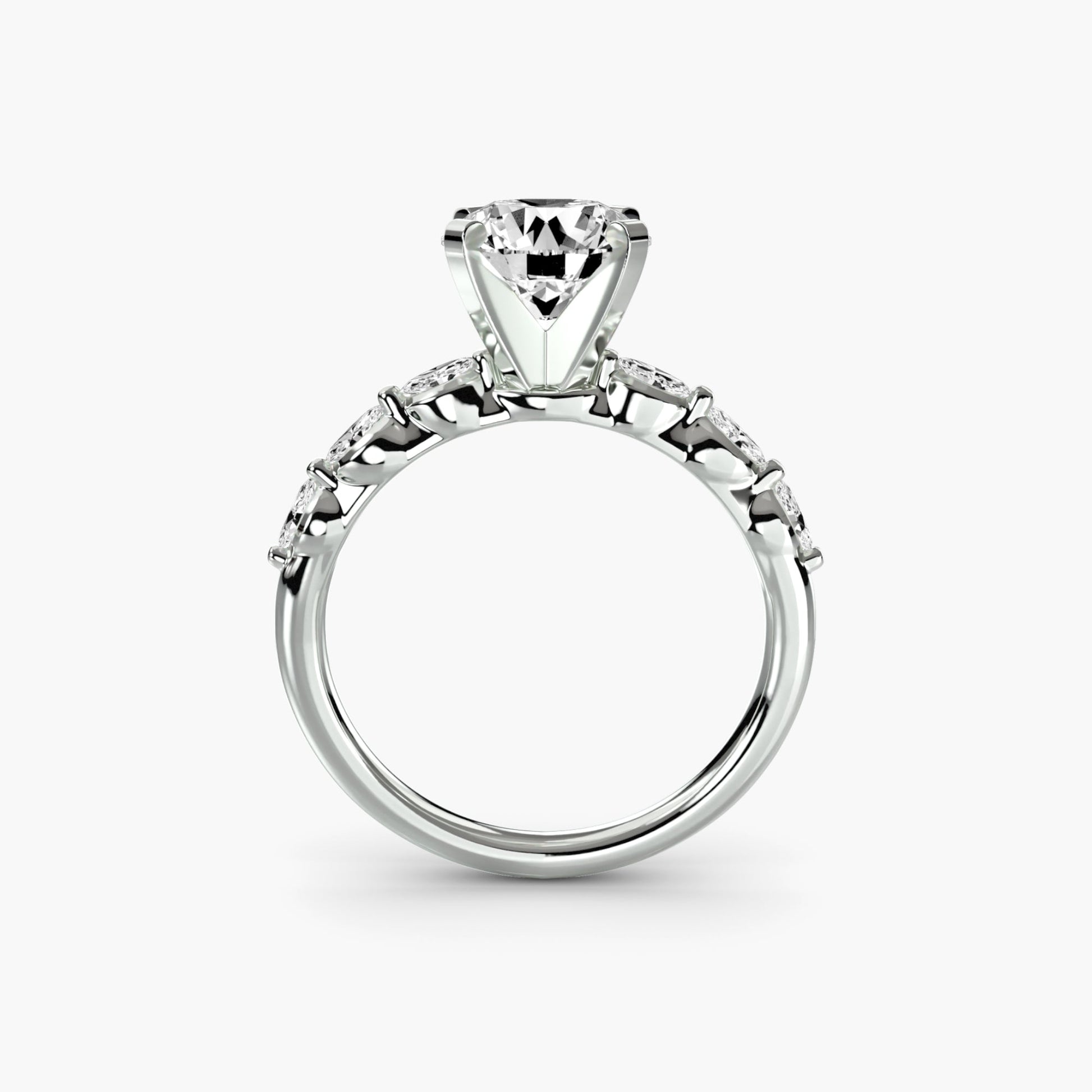 The Floral Accent Solitaire - Prestige Stones