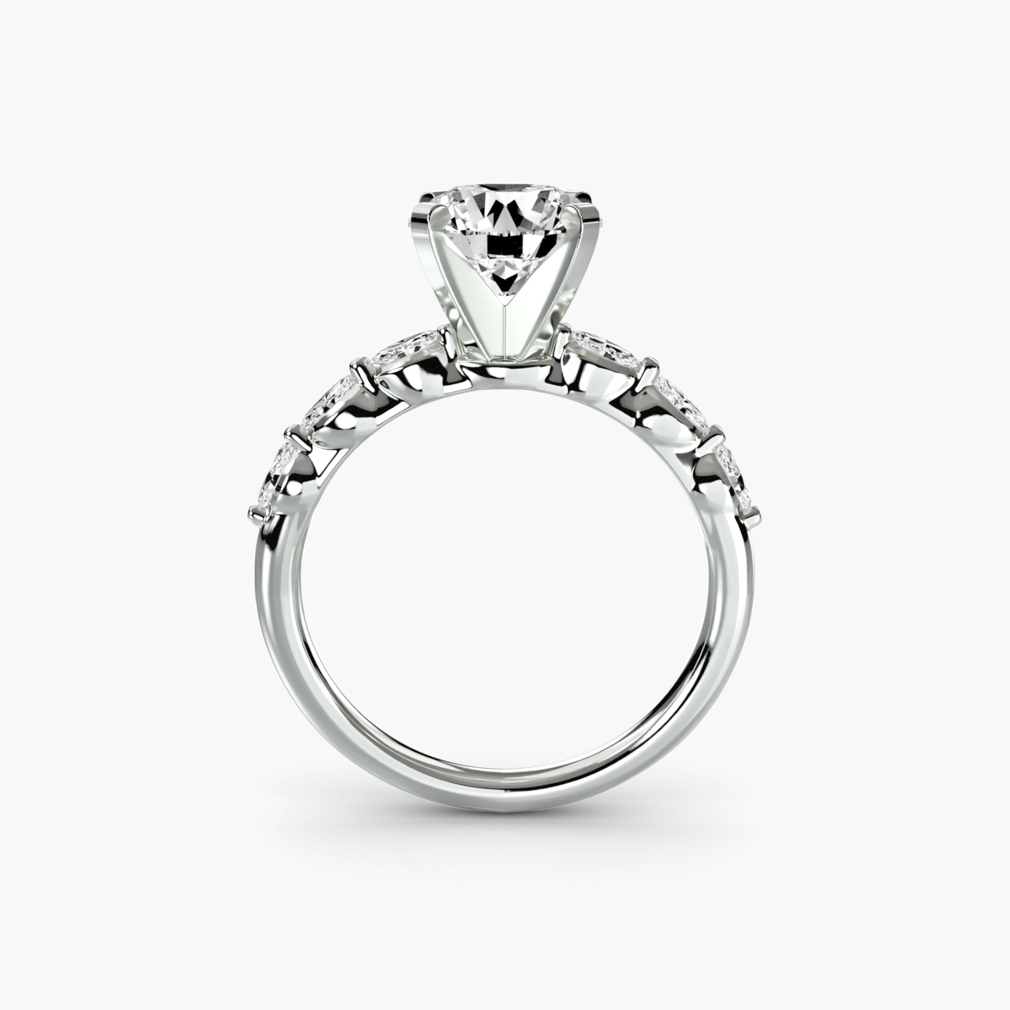 The Floral Accent Solitaire - Prestige Stones